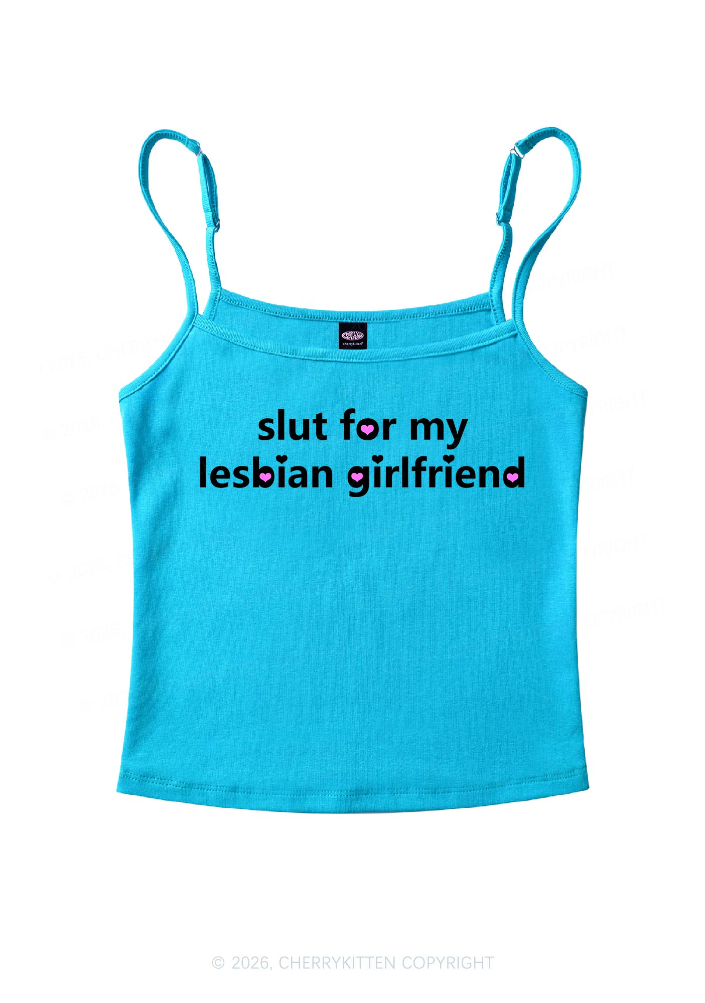 Slxt For My Lesbian GF Pride Y2K Spaghetti Strap Cami Cherrykitten