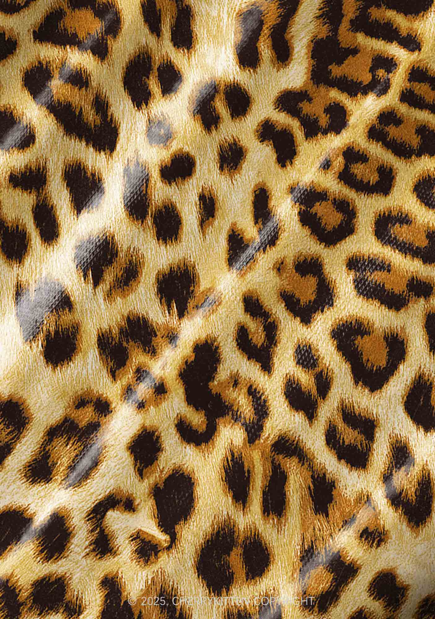 Brown Leopard Y2K Pet Tank Top Cherrykitten