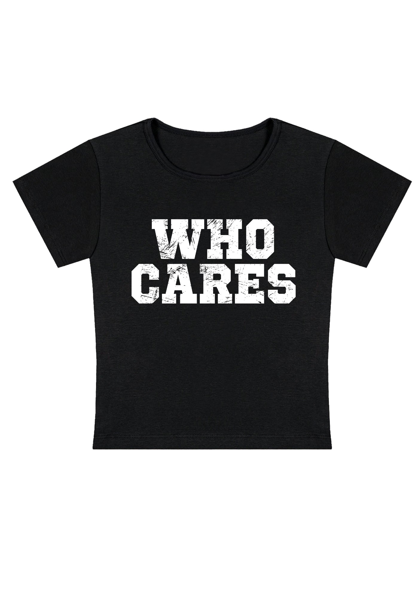 Curvy Who Cares Baby Tee