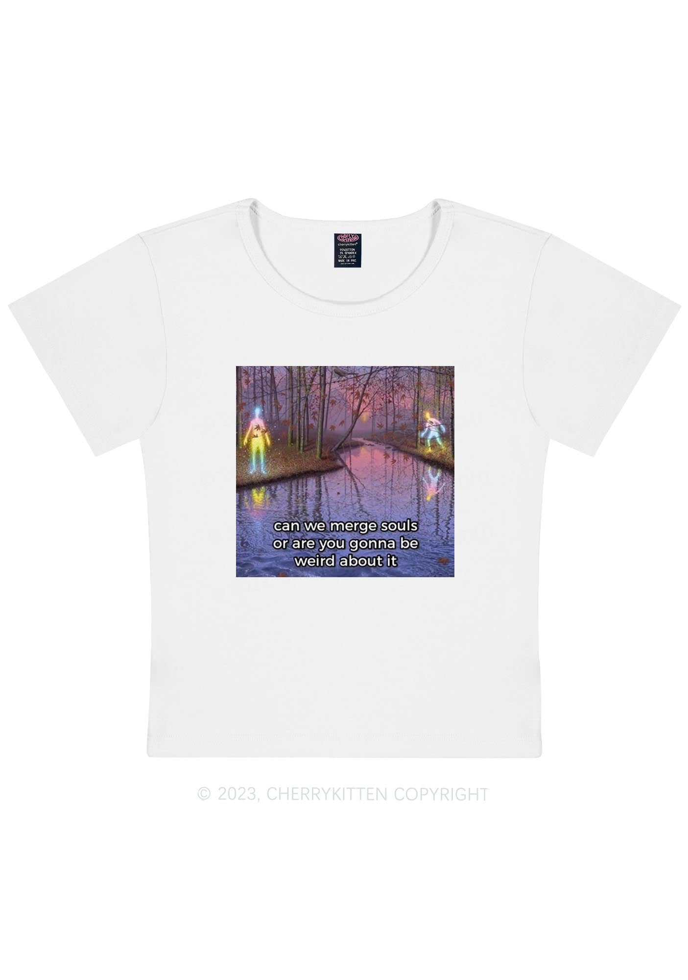 Curvy Merge Souls Y2K Baby Tee Cherrykitten