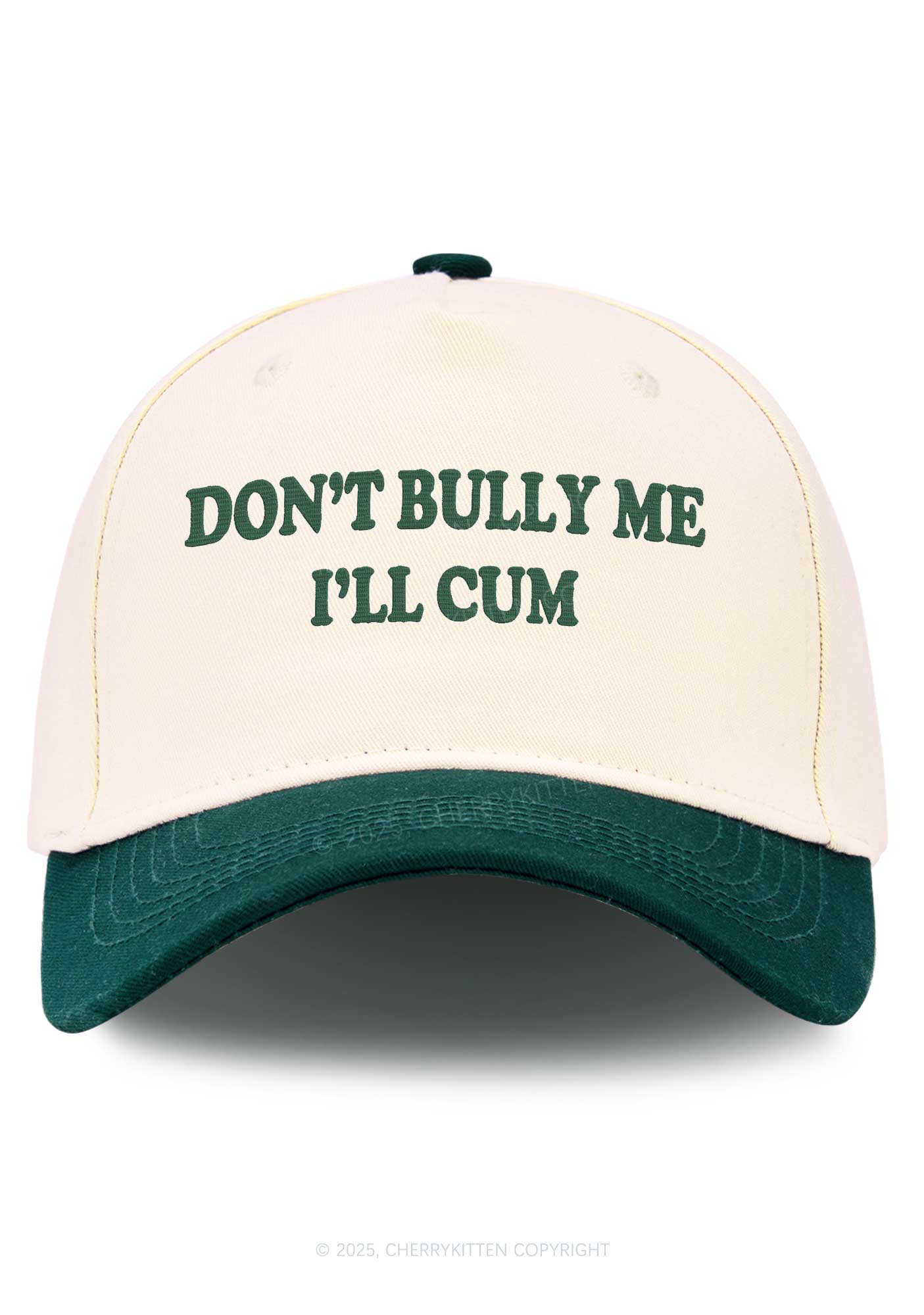 Embroidered Dont Bully Me Y2K Color Block Baseball Cap Cherrykitten