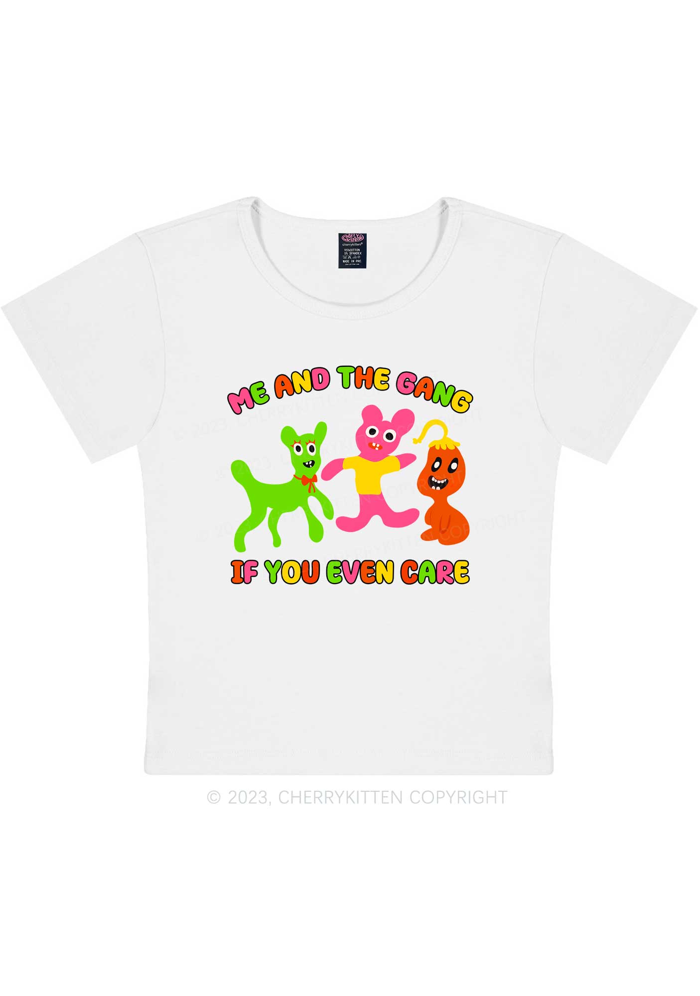 Curvy Me And The Gang Y2K Baby Tee Cherrykitten