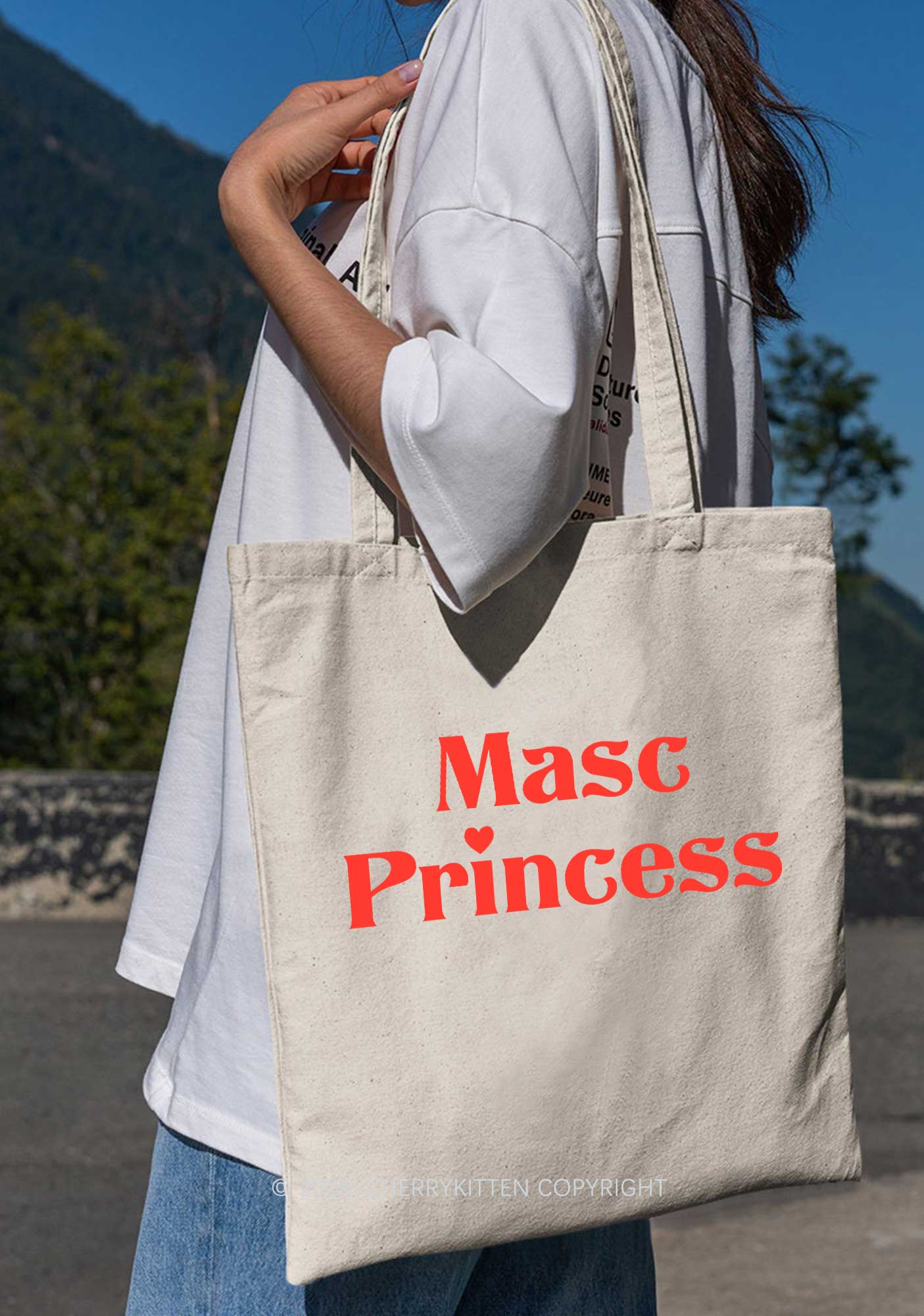 Masc Princess Pride Y2K Canvas Tote Bag Cherrykitten