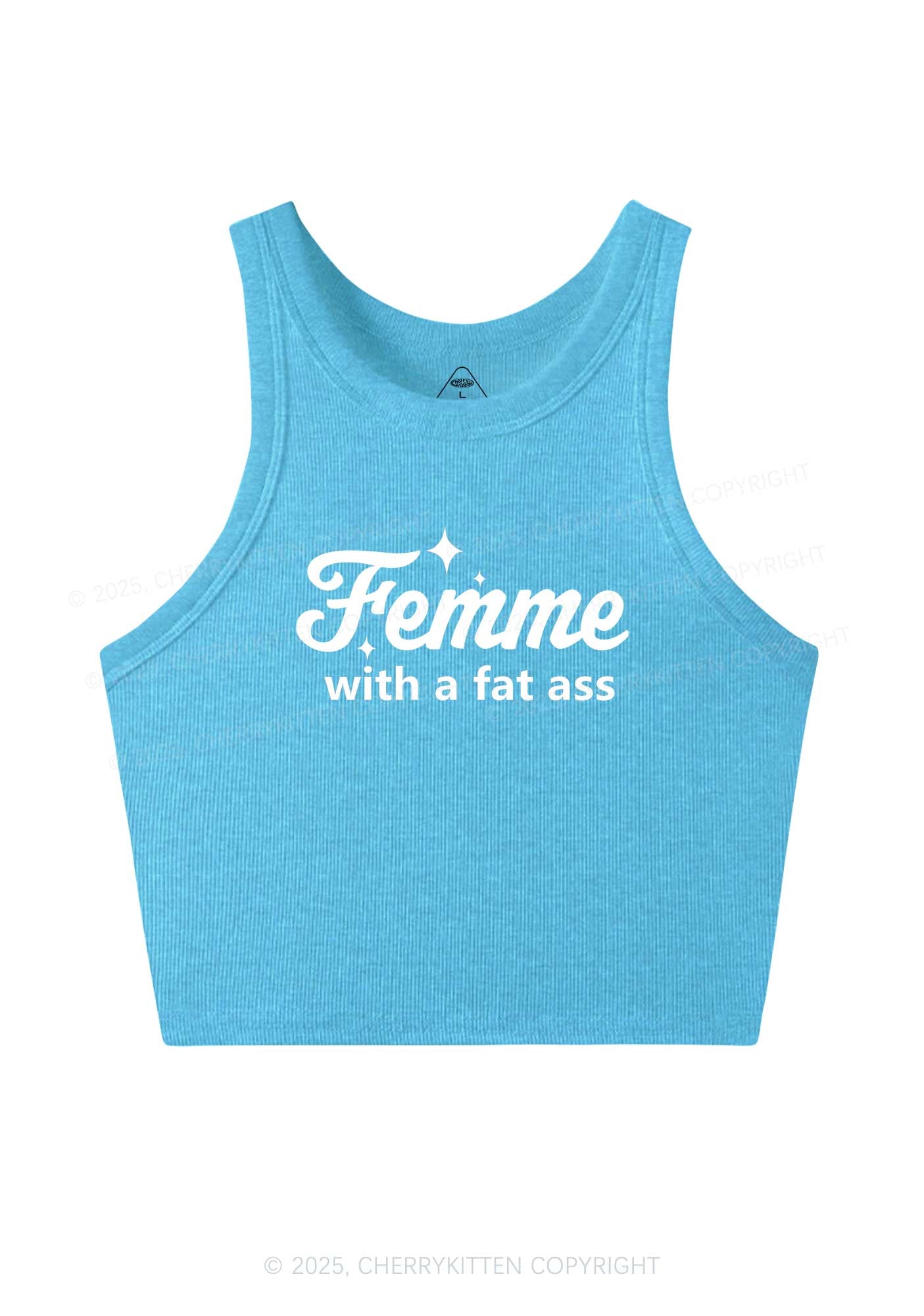 Femme With Fat Axx Pride Y2K Crop Tank Top Cherrykitten