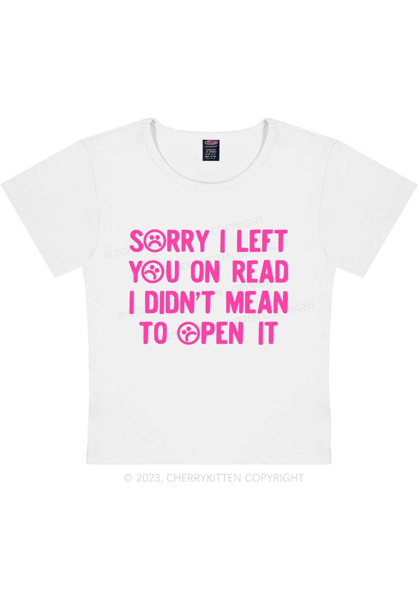 Curvy Sorry I Left You On Read Y2K Baby Tee Cherrykitten