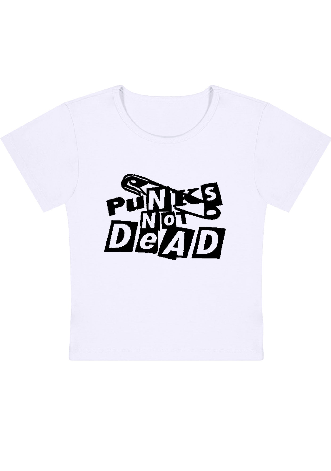 Curvy Punks Not Dead Baby Tee