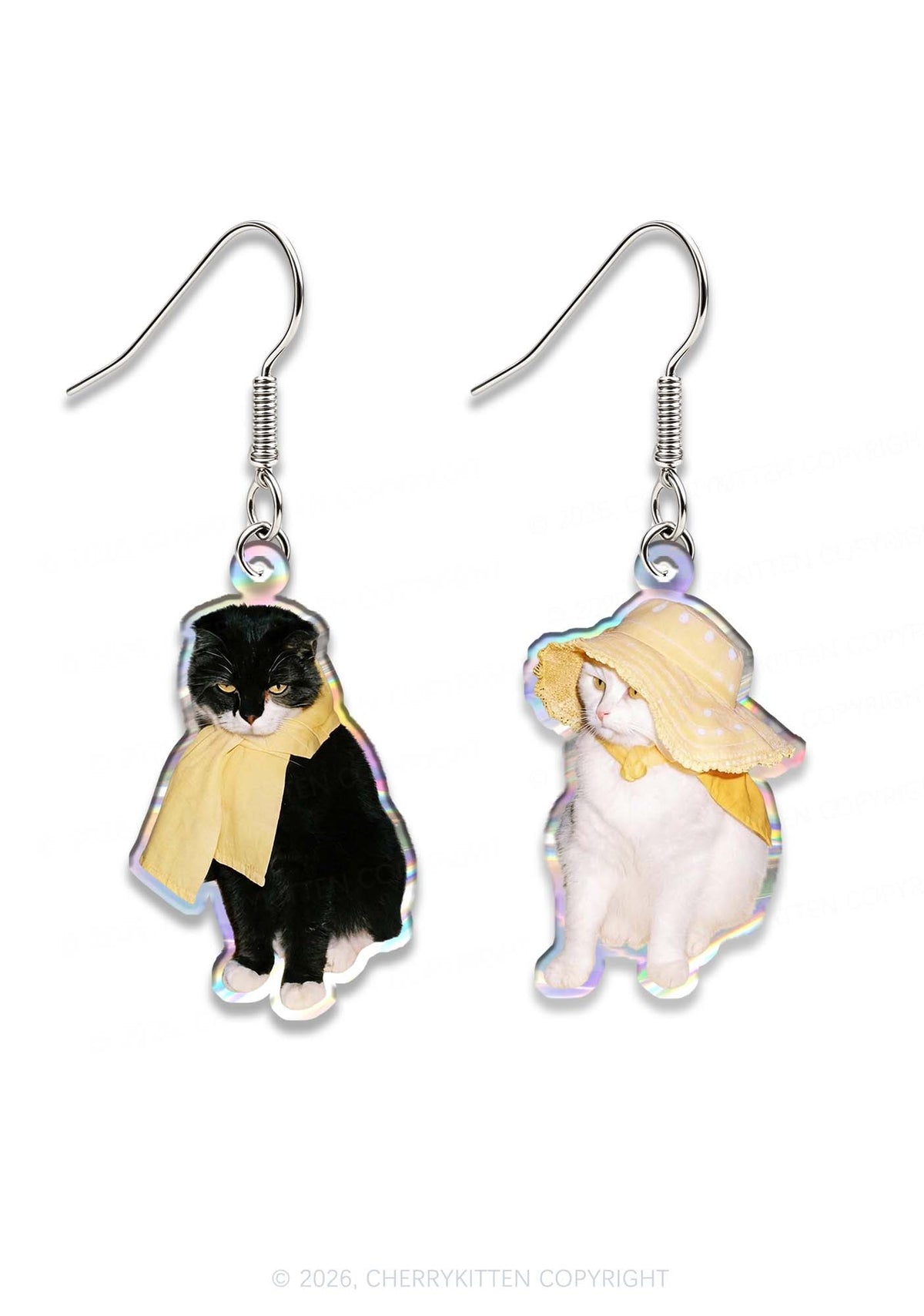 Cats Friend Y2K Acrylic Earrings Cherrykitten