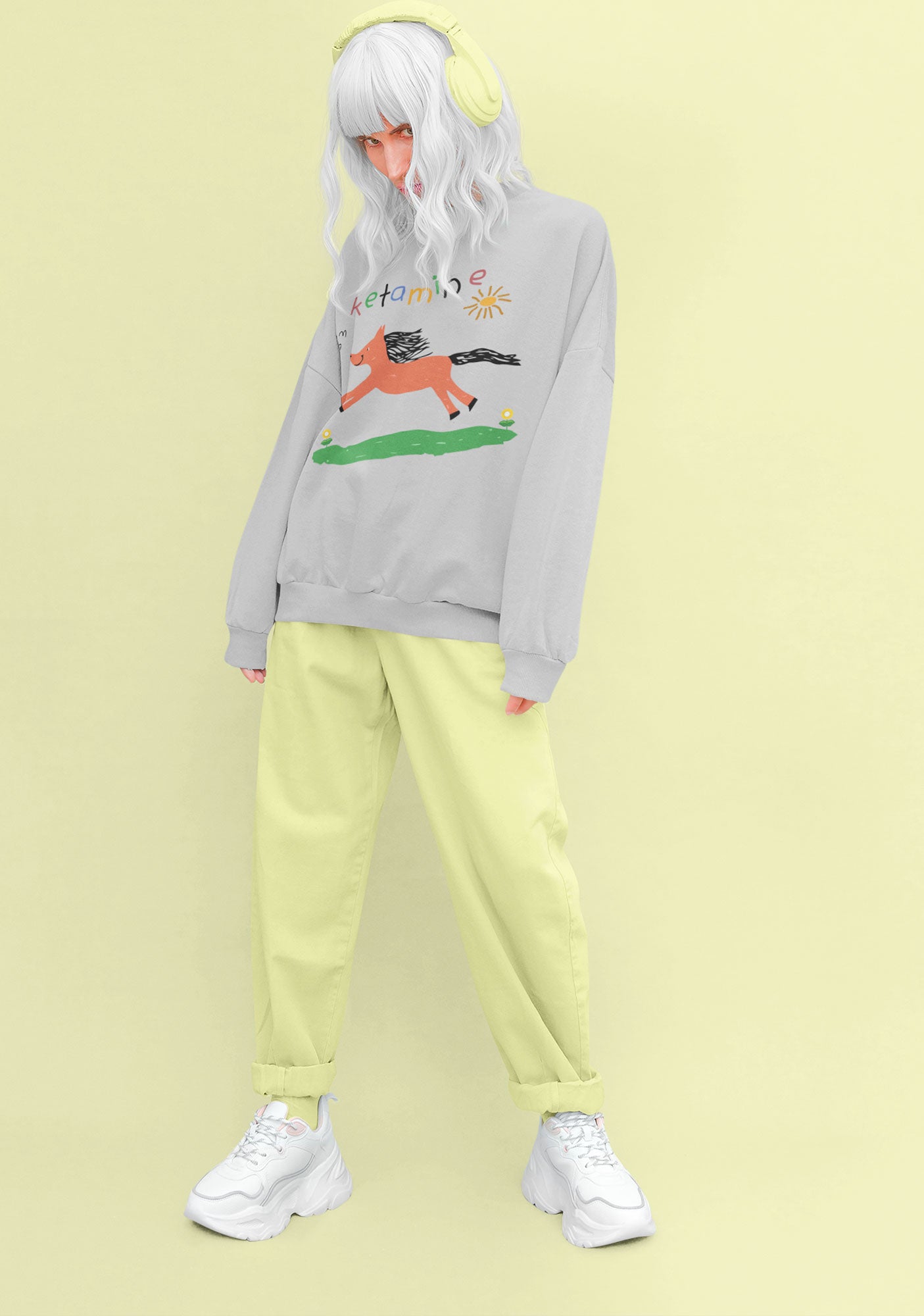 Orange Pony Y2K Sweatshirt