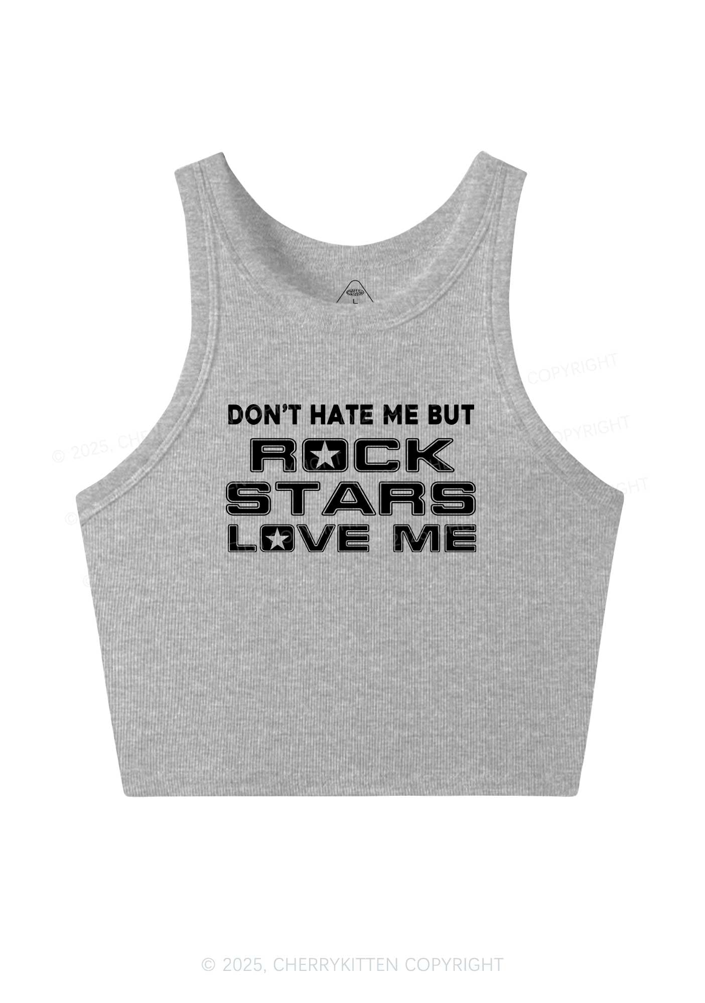 Rock Stars Love Me Y2K Crop Tank Top Cherrykitten