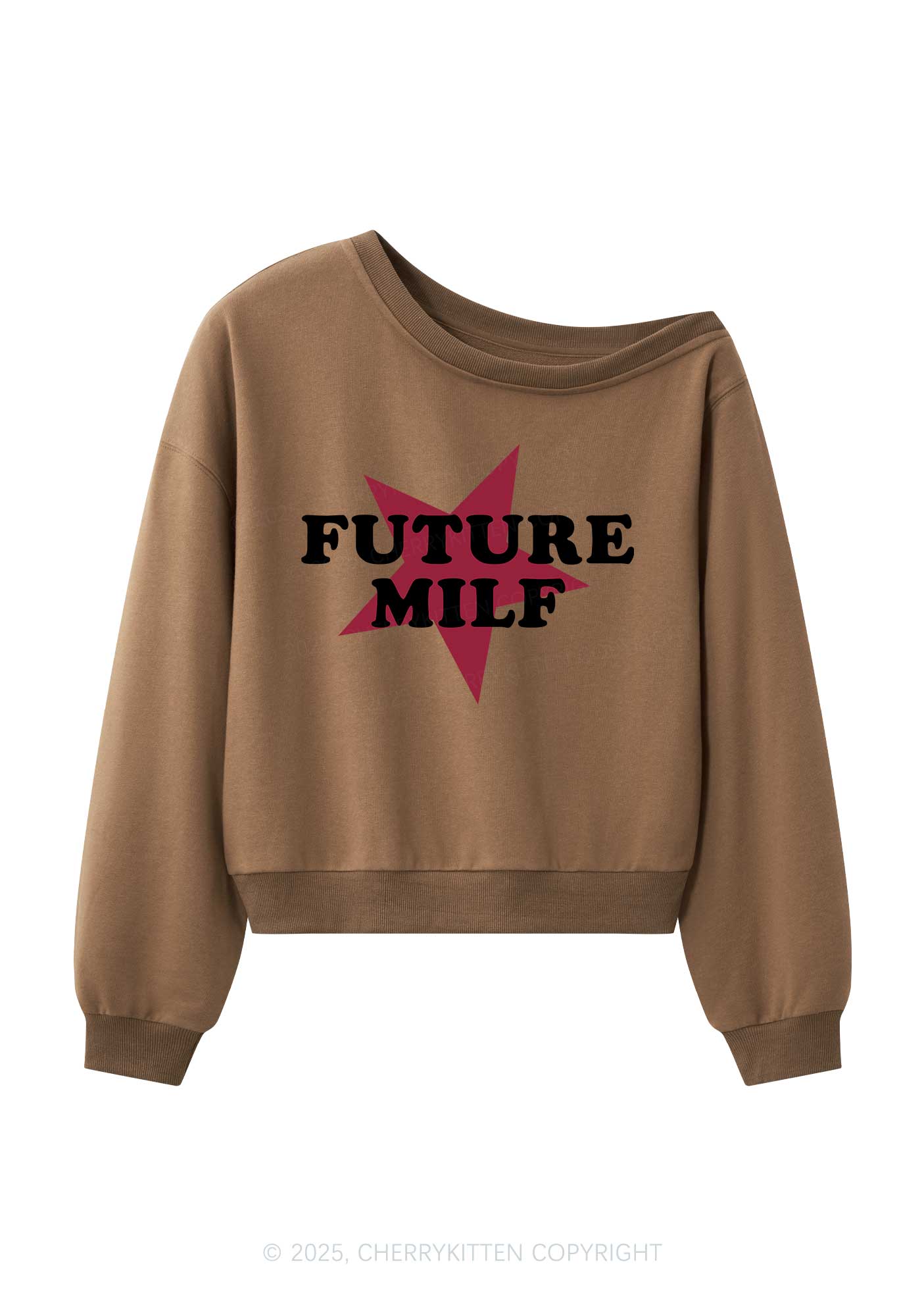 Future Mxxf Y2K Off Shoulder Sweatshirts Cherrykitten