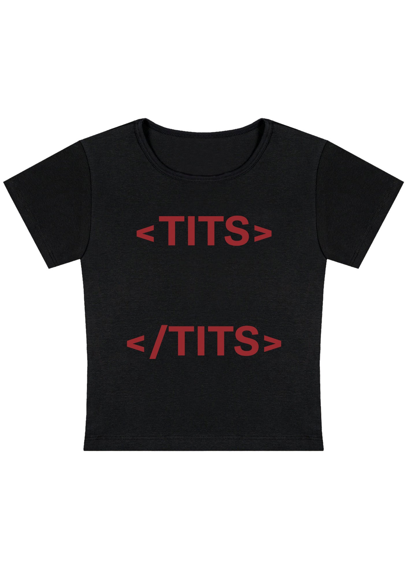 Curvy Hashtag Tites Baby Tee