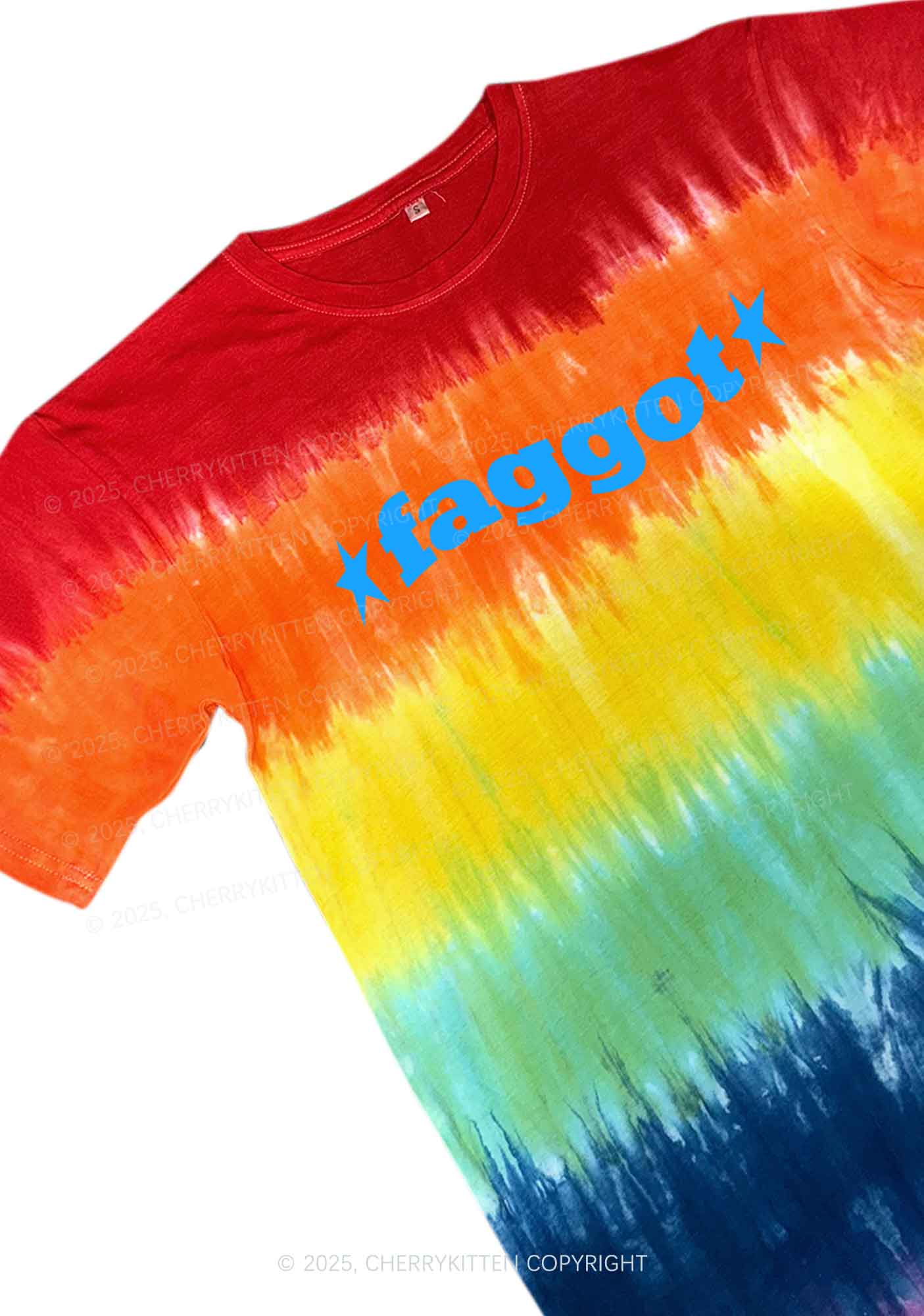 Faggot Stars Pride Y2K Tie Dye Shirts Cherrykitten