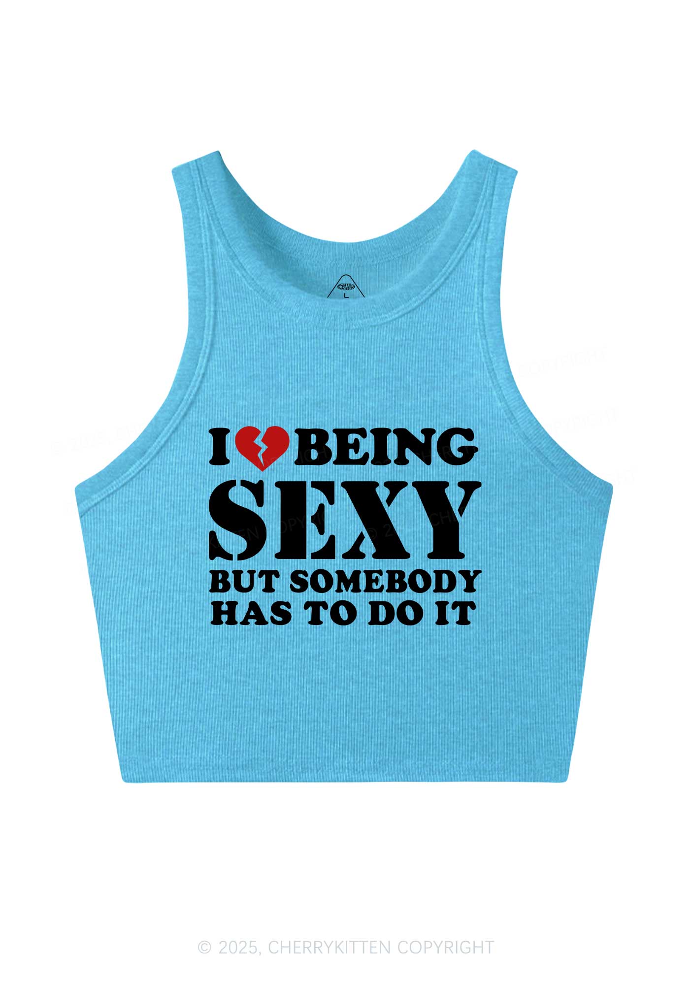 Being Sexy Tough Y2K Crop Tank Top Cherrykitten