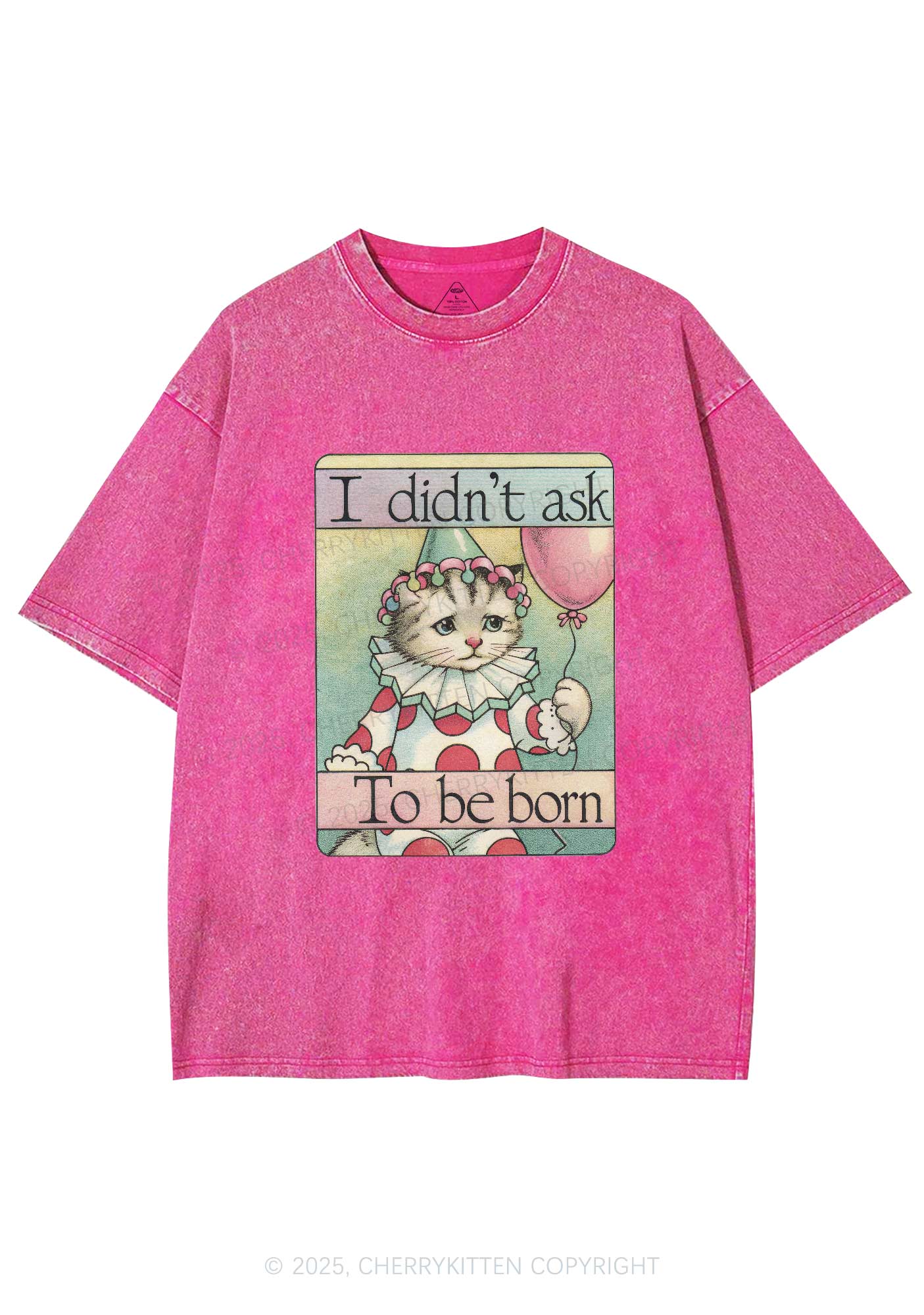 Didnt Ask To Be Born Y2K Washed Tee Cherrykitten