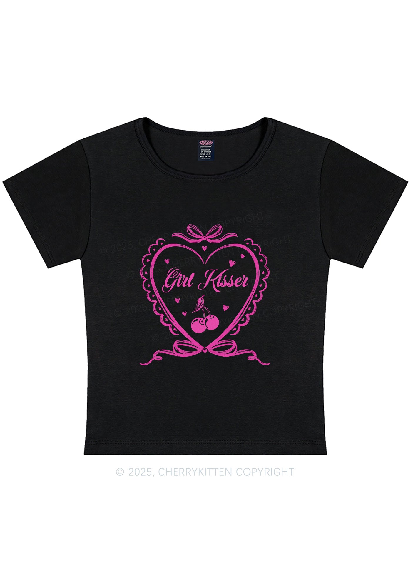 Curvy Girl Kisser Y2K Baby Tee Cherrykitten