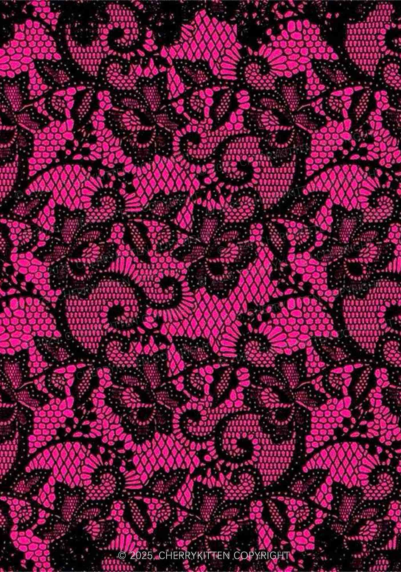 Pink Lace Flowers Y2K Print Mini Layered Skirt Cherrykitten
