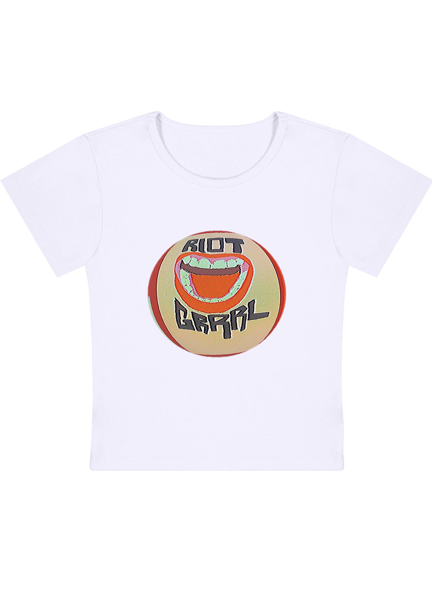 Curvy Riot Grrrl Mouth Baby Tee