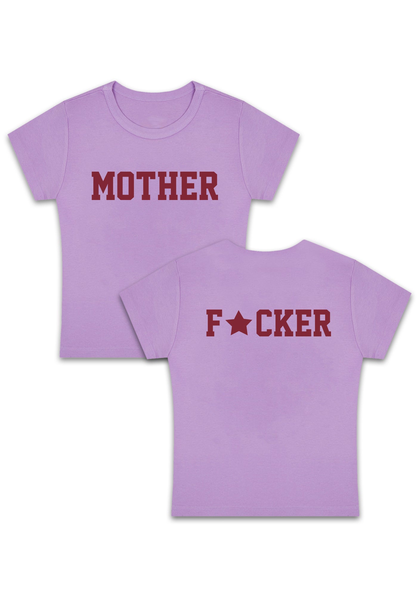 Motherfxcker Two Sides Y2K Baby Tee