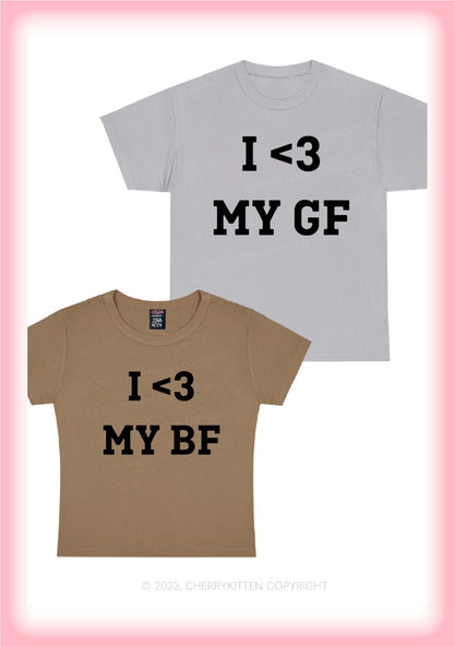 I <3 My BF&GF Y2K Valentine's Day Shirt Cherrykitten