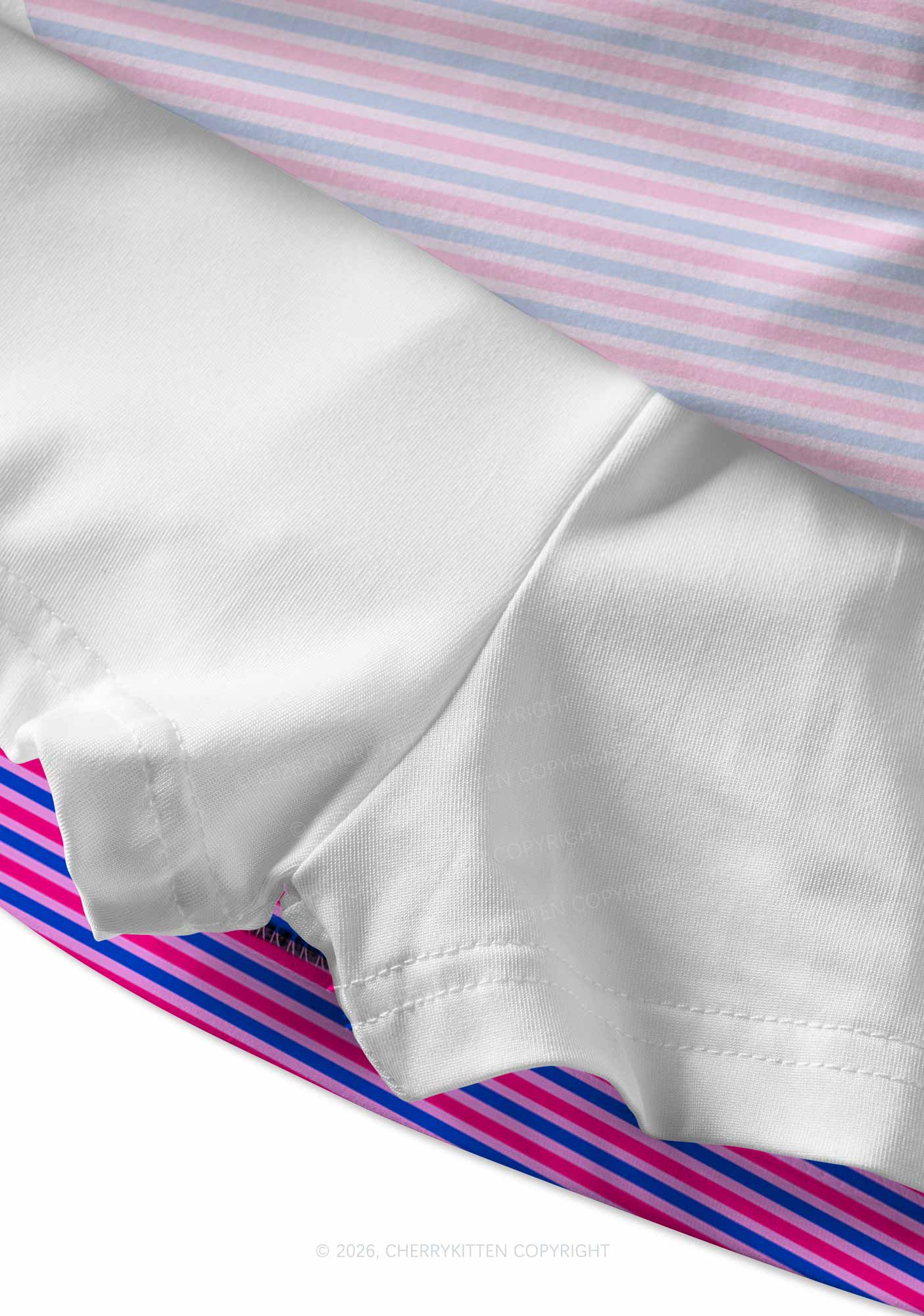 Bisexual Stripes Pride Y2K Print Mini Skirt Cherrykitten