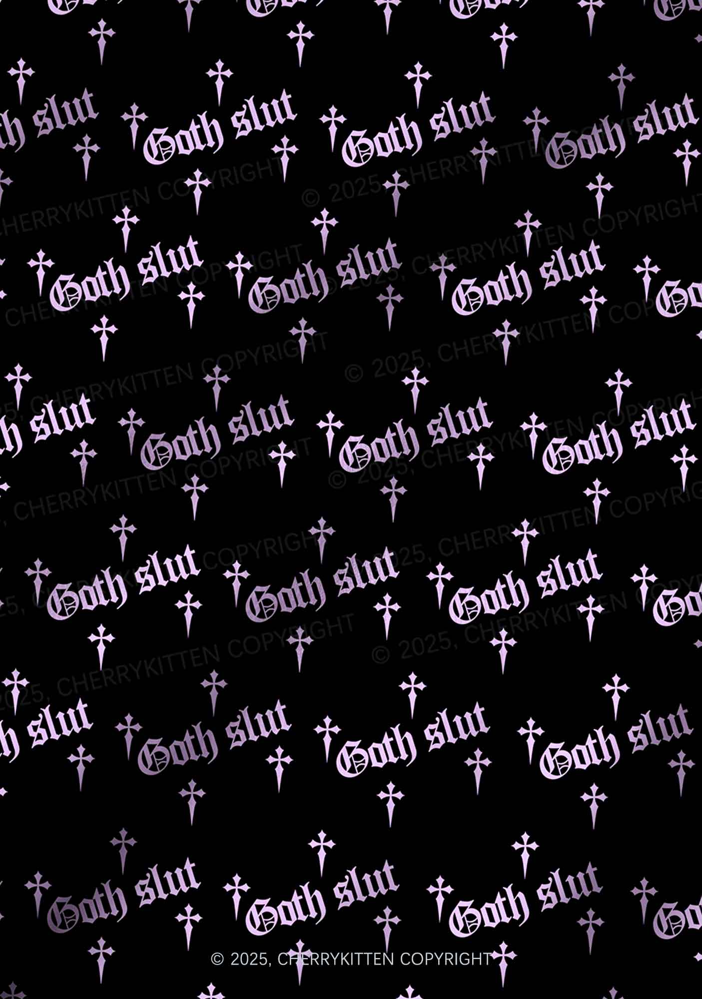 Halloween Pink Goth Slxt Y2K Print Long Sleeve Pajama Set Cherrykitten