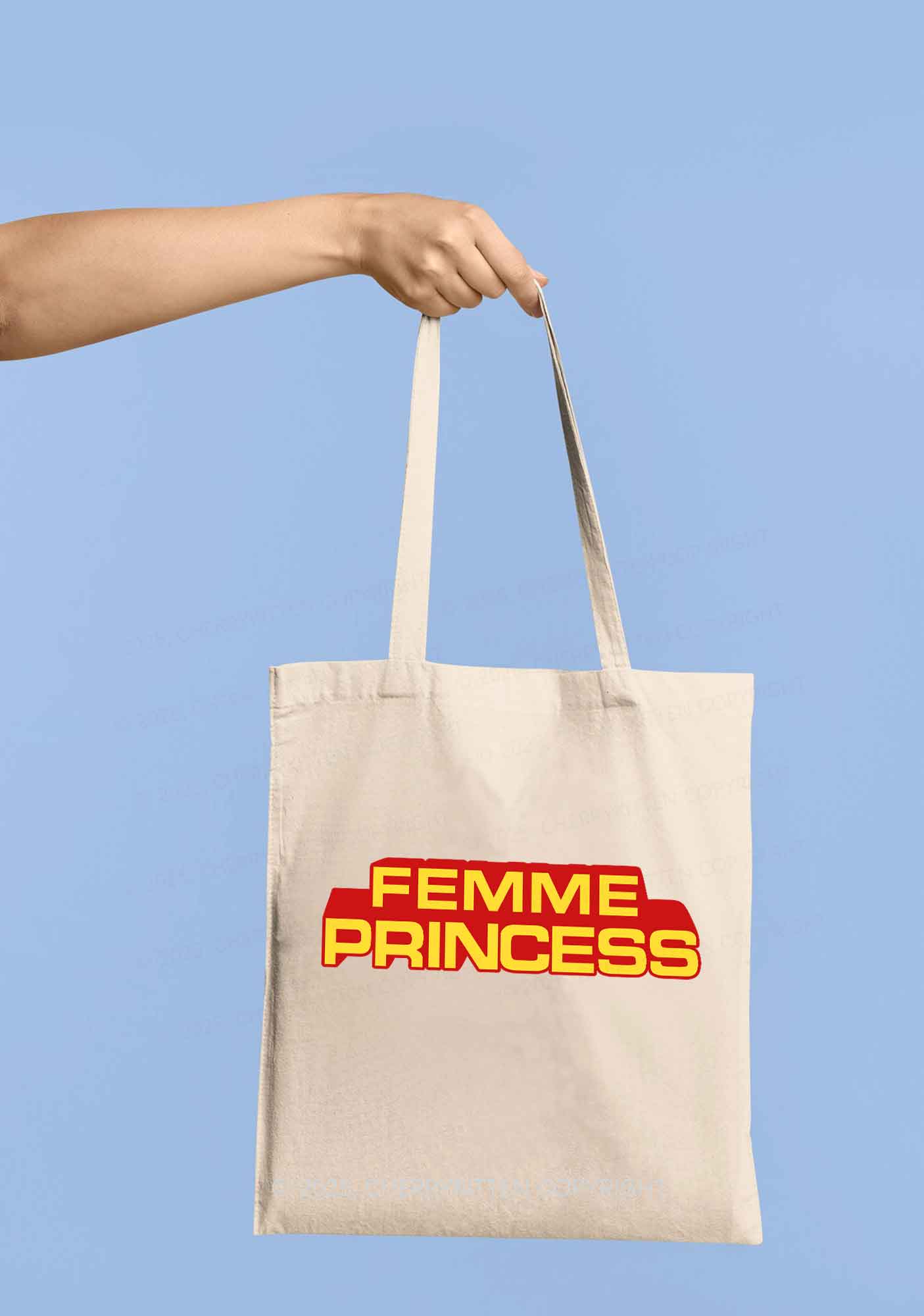 Femme Princess Pride Y2K Canvas Tote Bag Cherrykitten