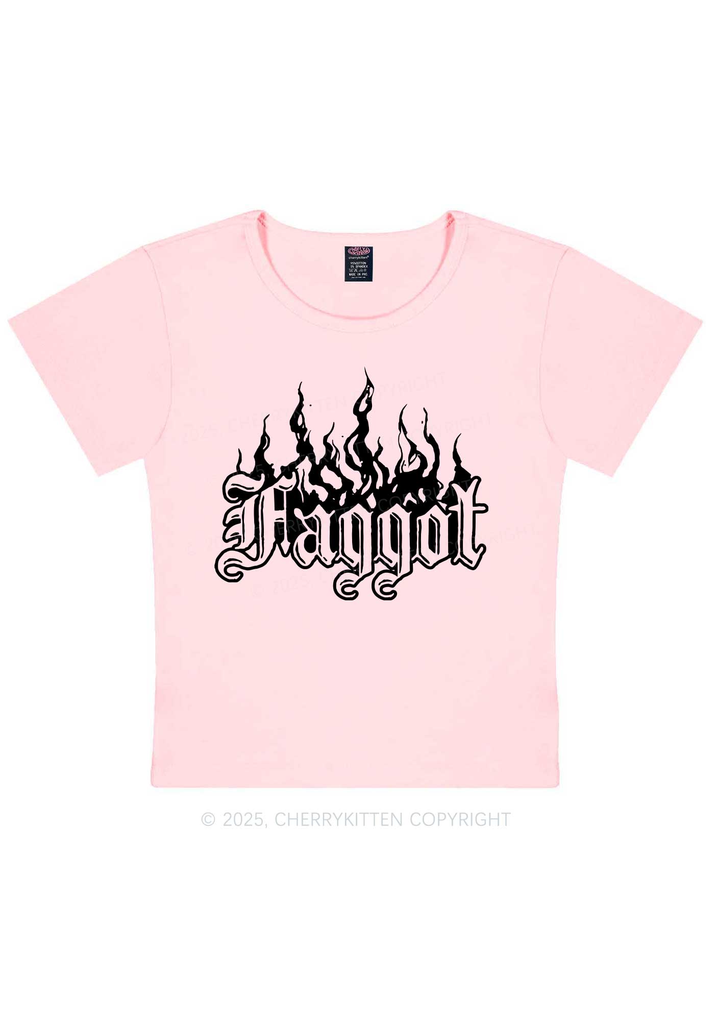 Halloween Goth Faggot Pride Y2K Baby Tee Cherrykitten