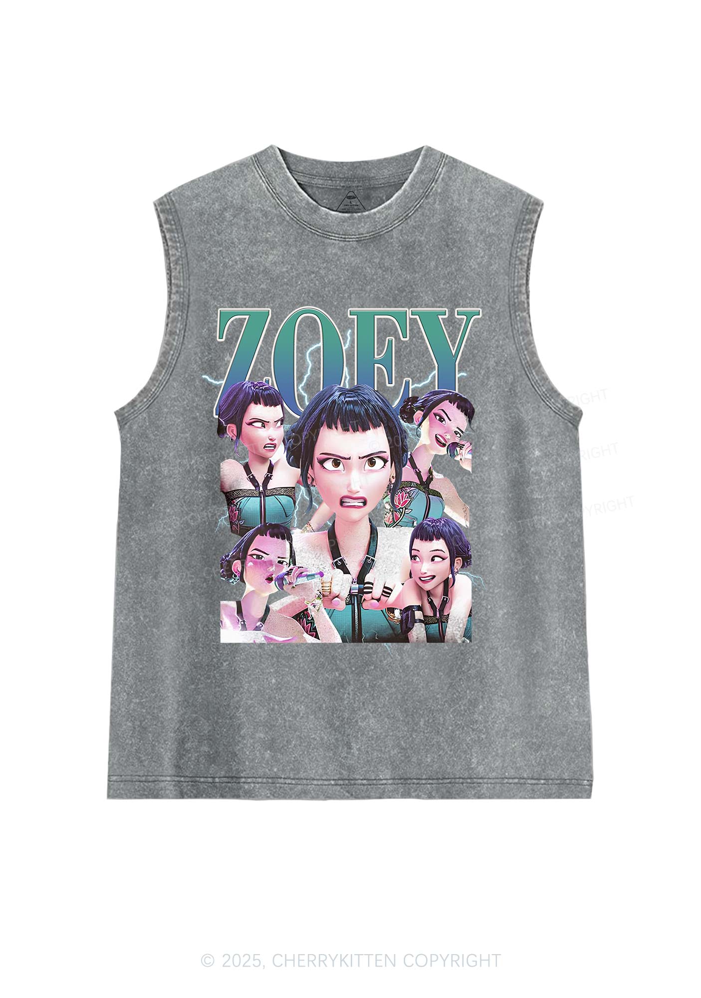 Kpop Girl Y2K Washed Muscle Tank Cherrykitten