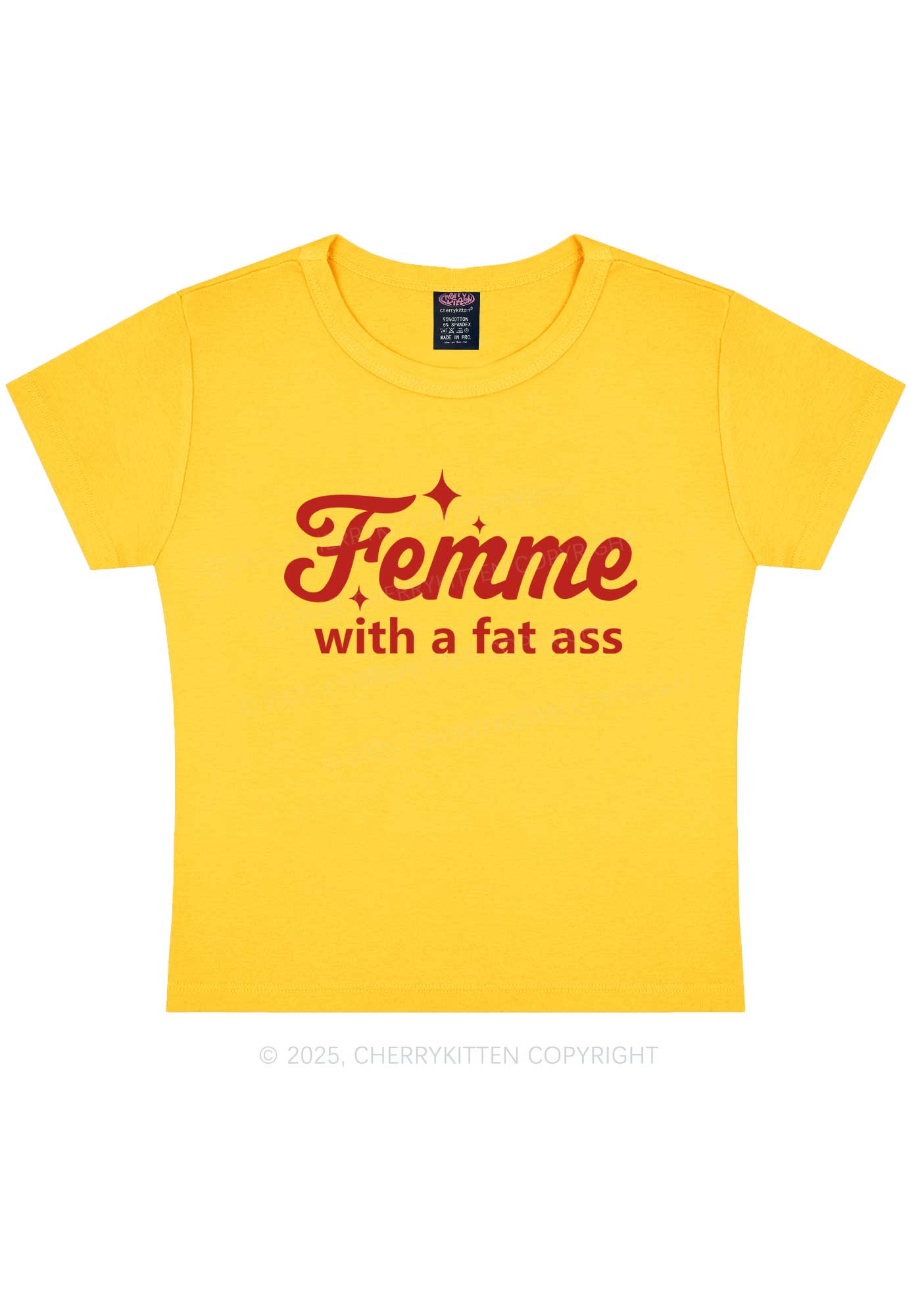 Femme With Fat Axx Pride Y2K Baby Tee Cherrykitten