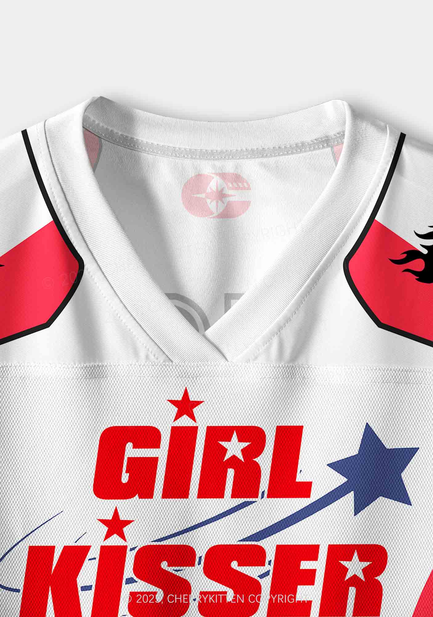 Custom Girl Kisser Pride Y2K Crop Sport Jersey Shirts Cherrykitten