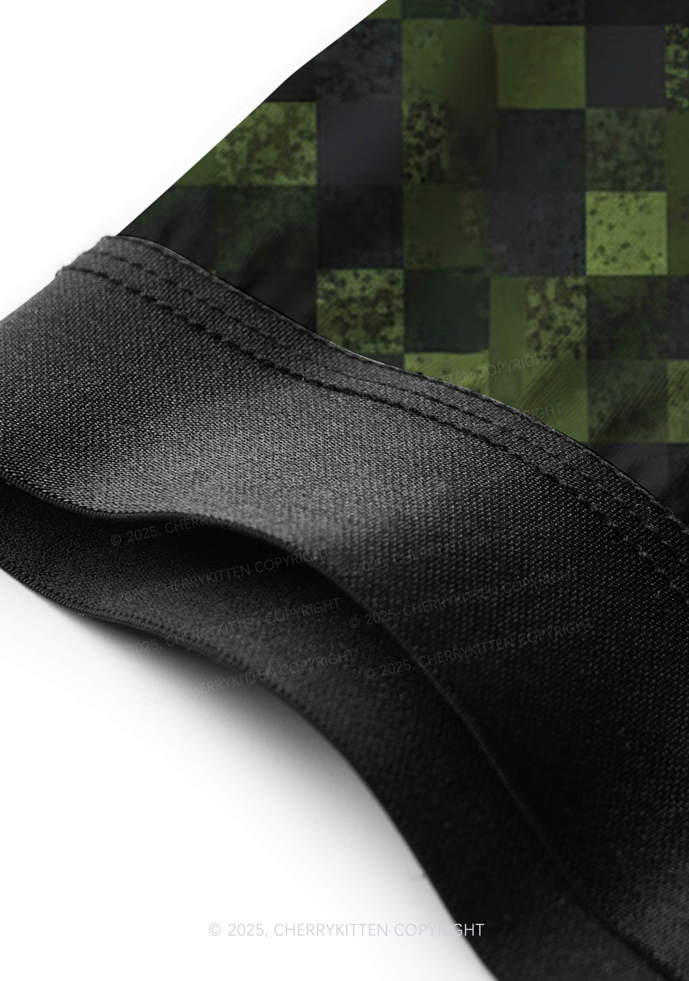 Pixelated Camo Green Y2K Print Men Boxer Briefs Cherrykitten