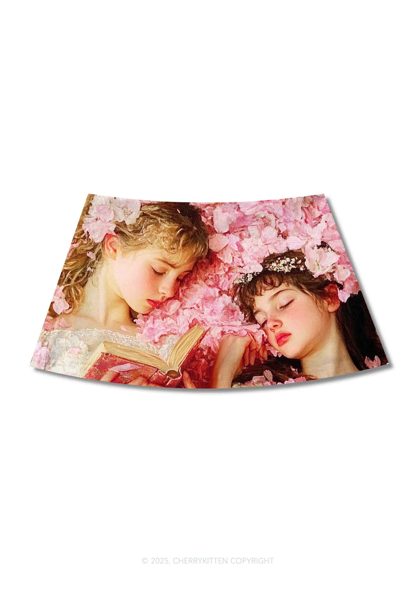 Flower Girls Y2K Print Mini Skirt Cherrykitten