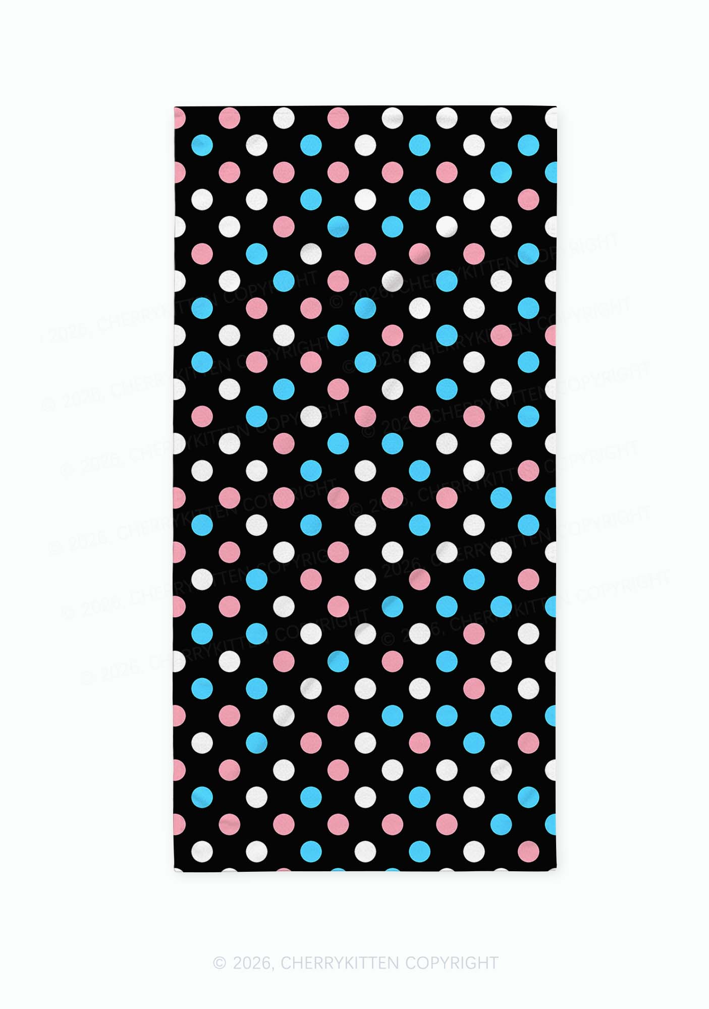 Trans Dots Pride Y2K Beach Towel Cherrykitten