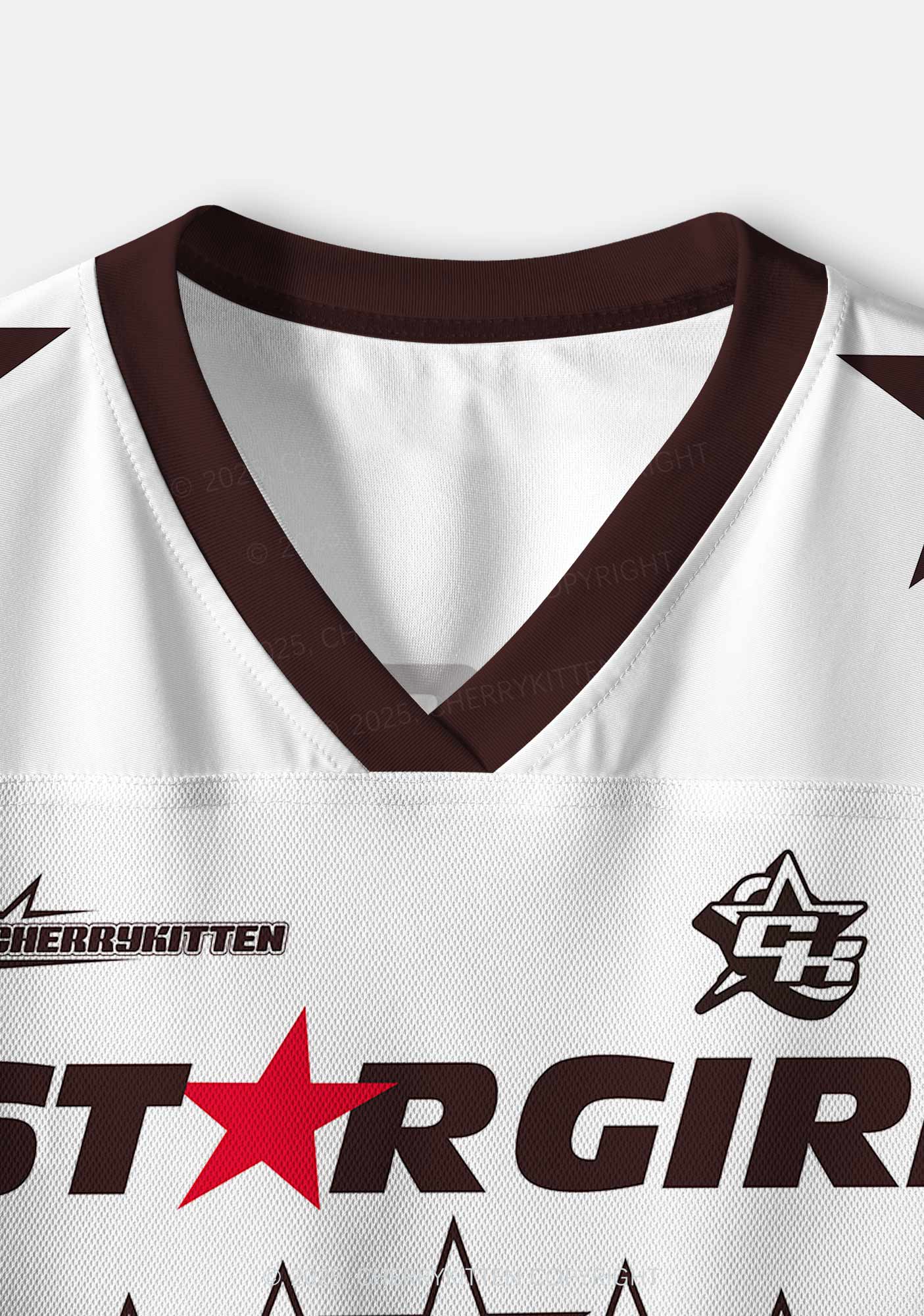 Custom Five Stars Girl Y2K Crop Sport Jersey Shirts Cherrykitten