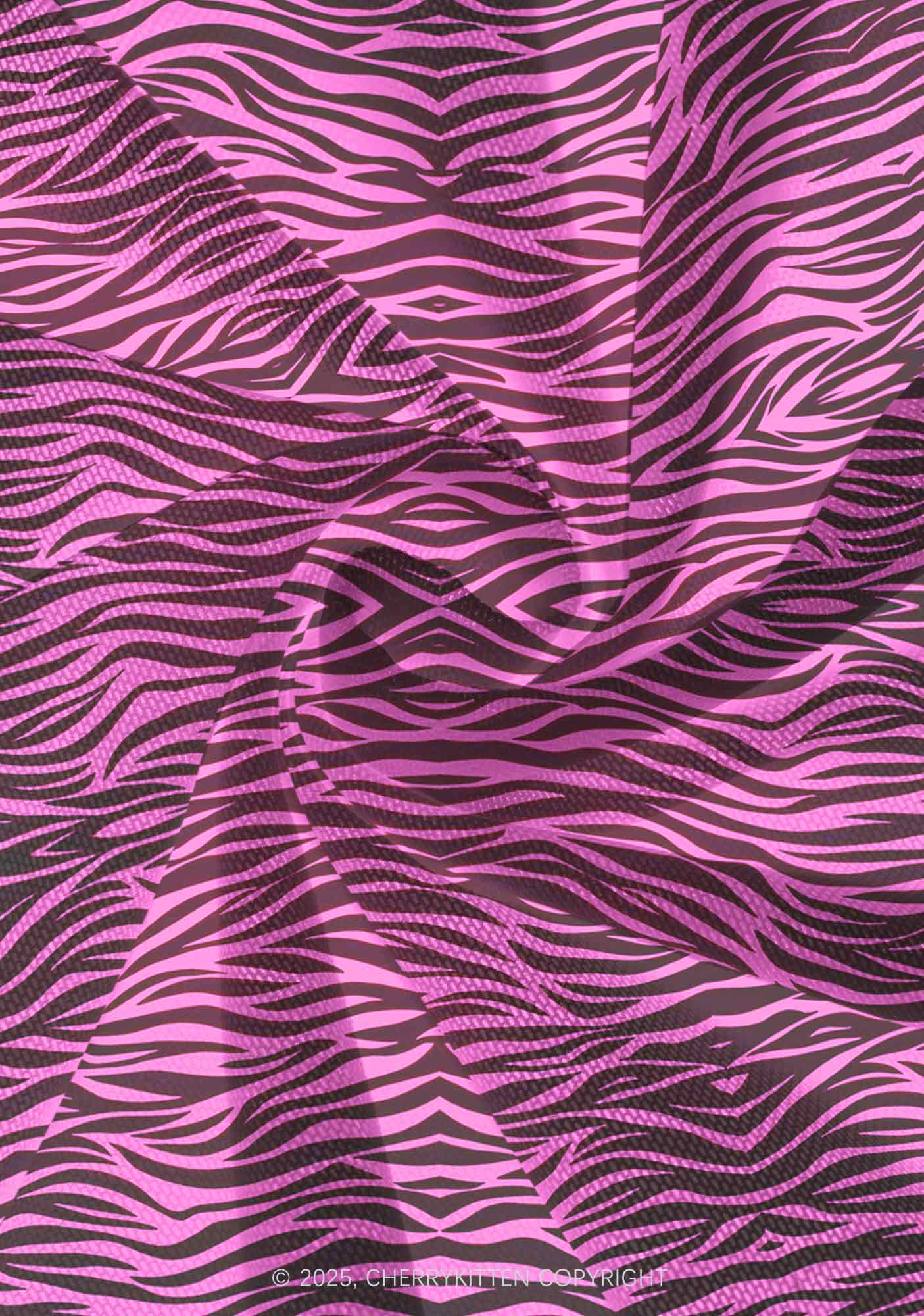 Pink Zebra Y2K Print Mini Layered Skirt Cherrykitten