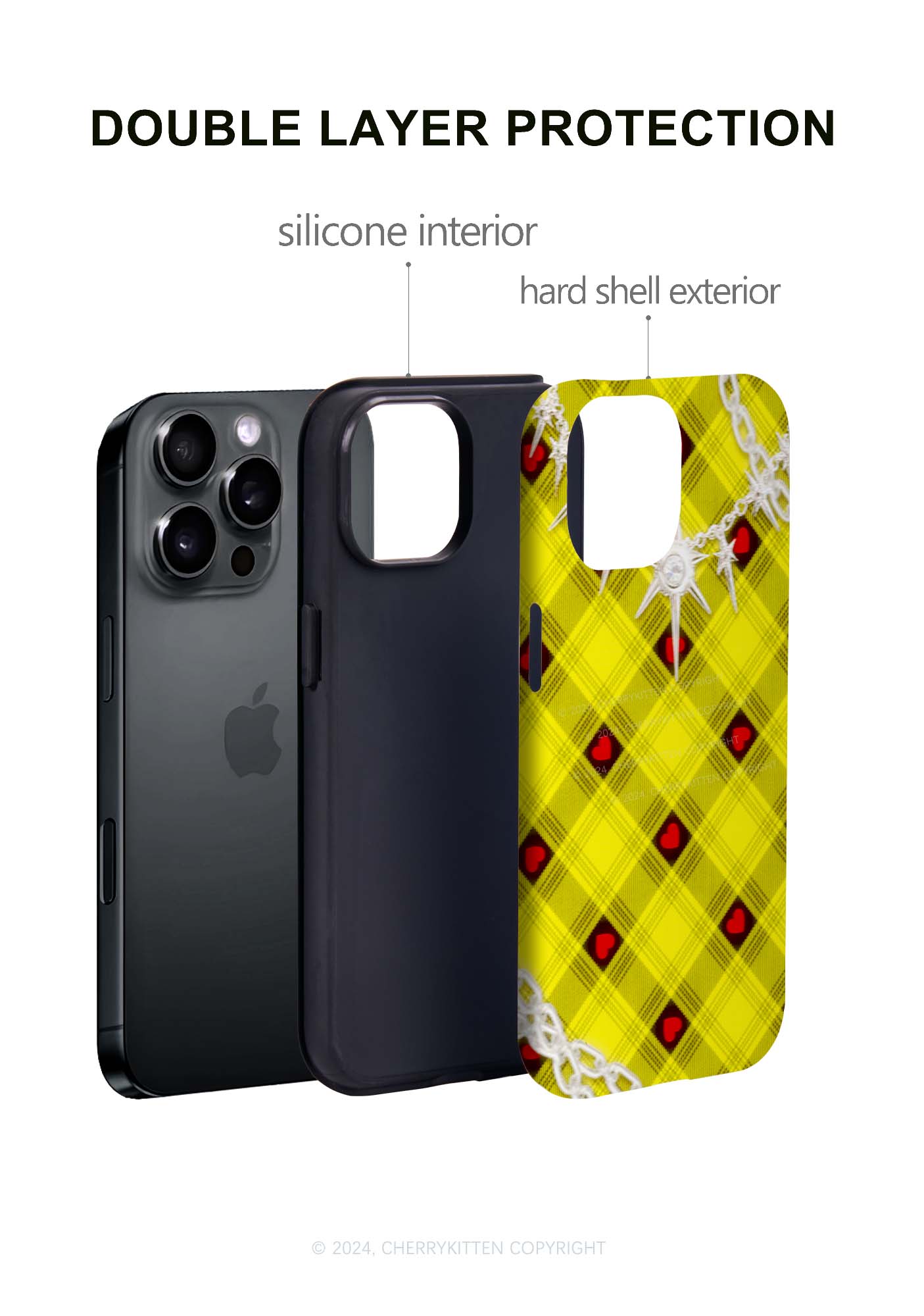Star Chain and Hearts Y2K Phone Case Cherrykitten