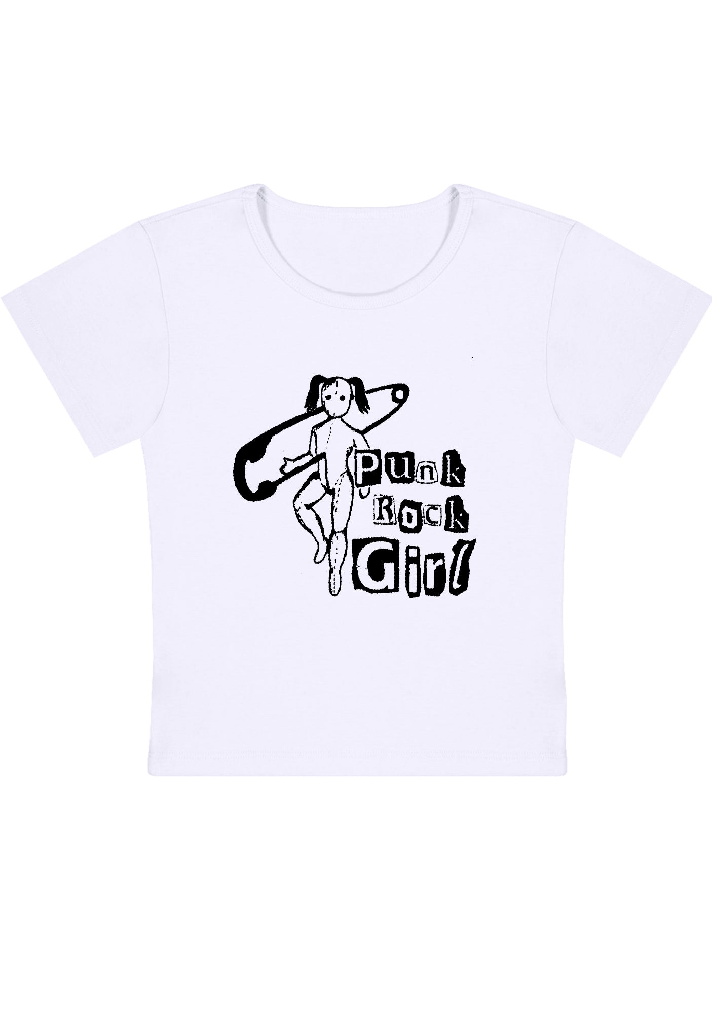 Punk Rock Girl Y2K Baby Tee