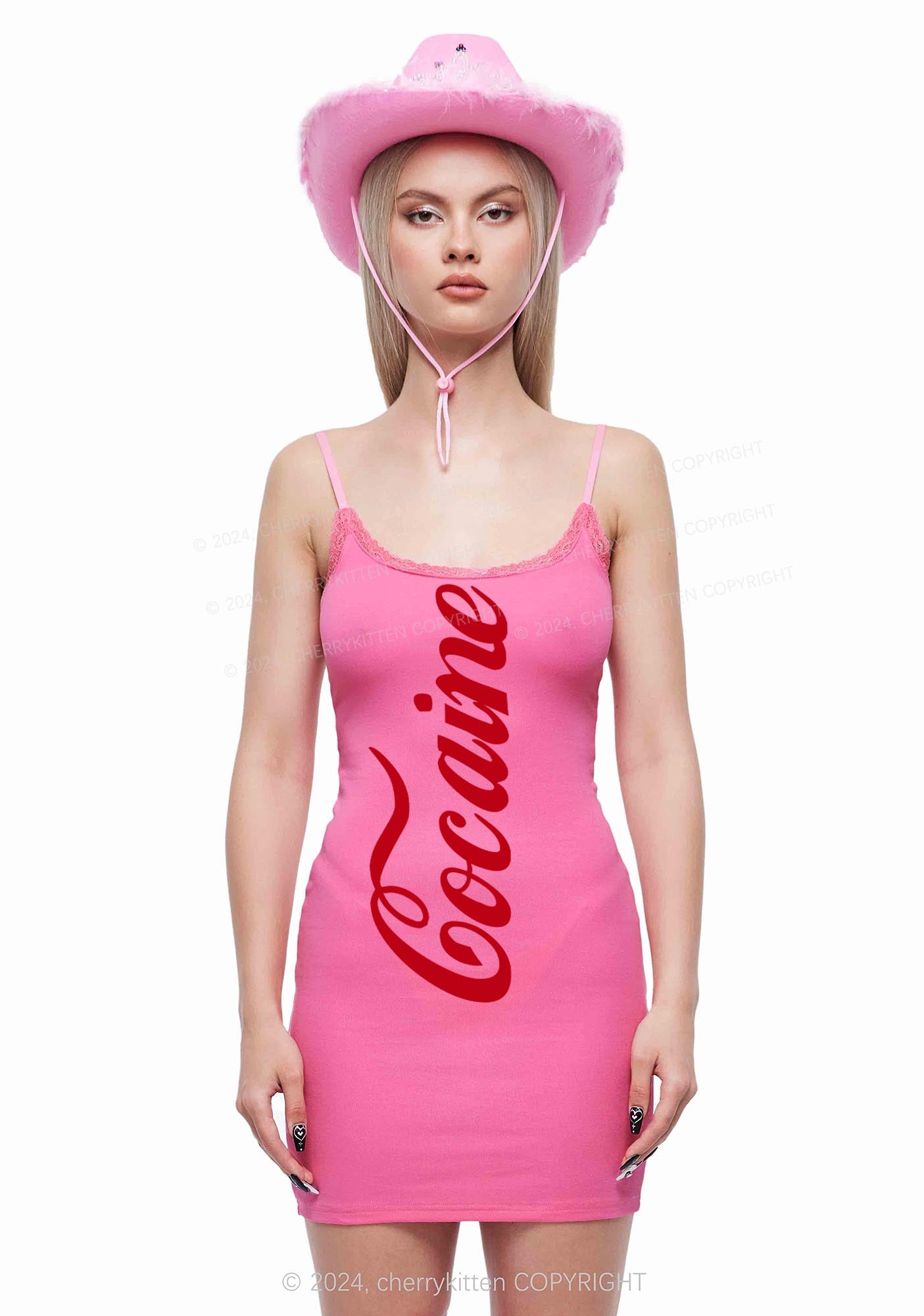 Special Cola Y2K Lace Slip Dress Cherrykitten