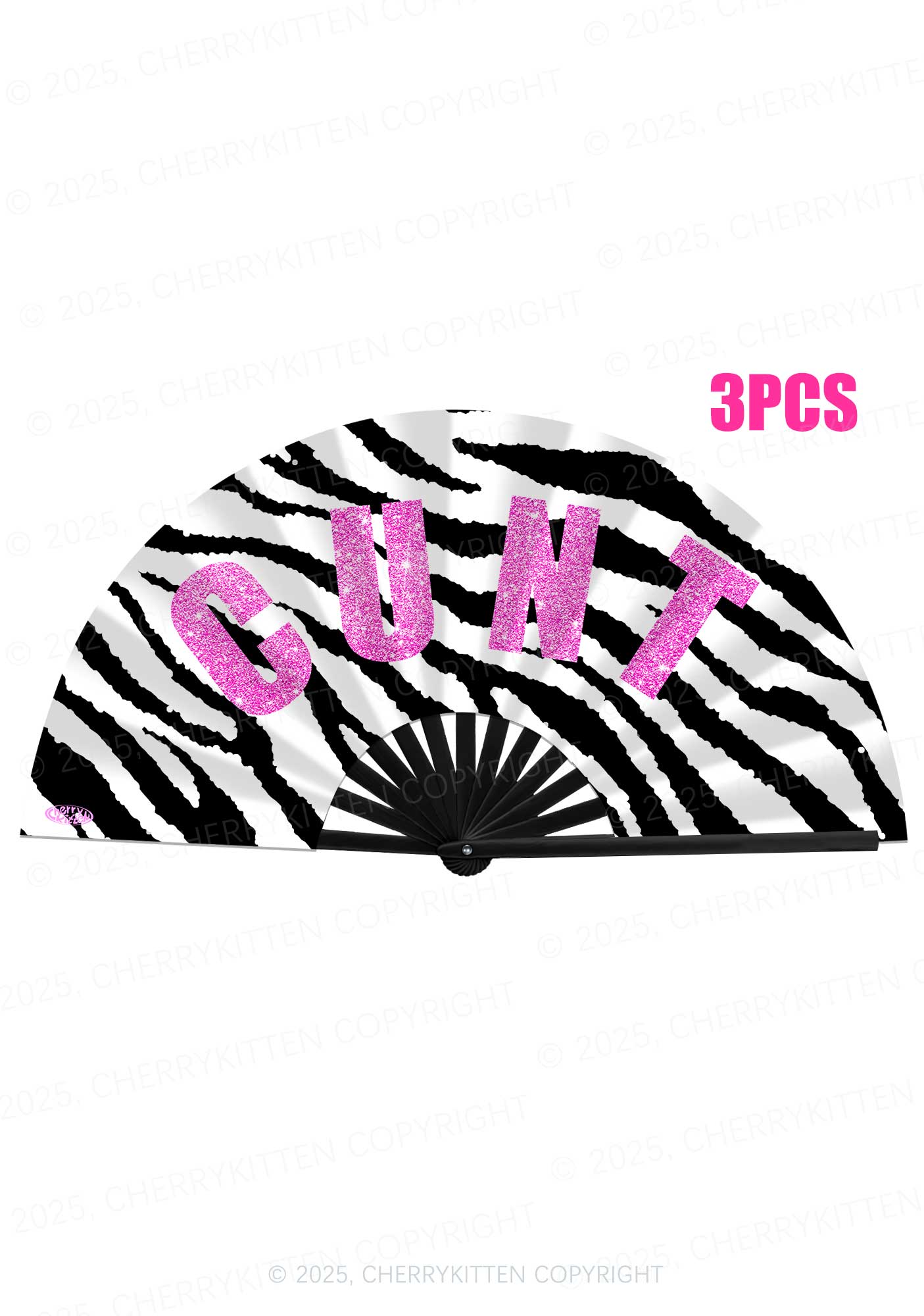 Glitter Cxxt Y2K Rave Hand Fan Cherrykitten