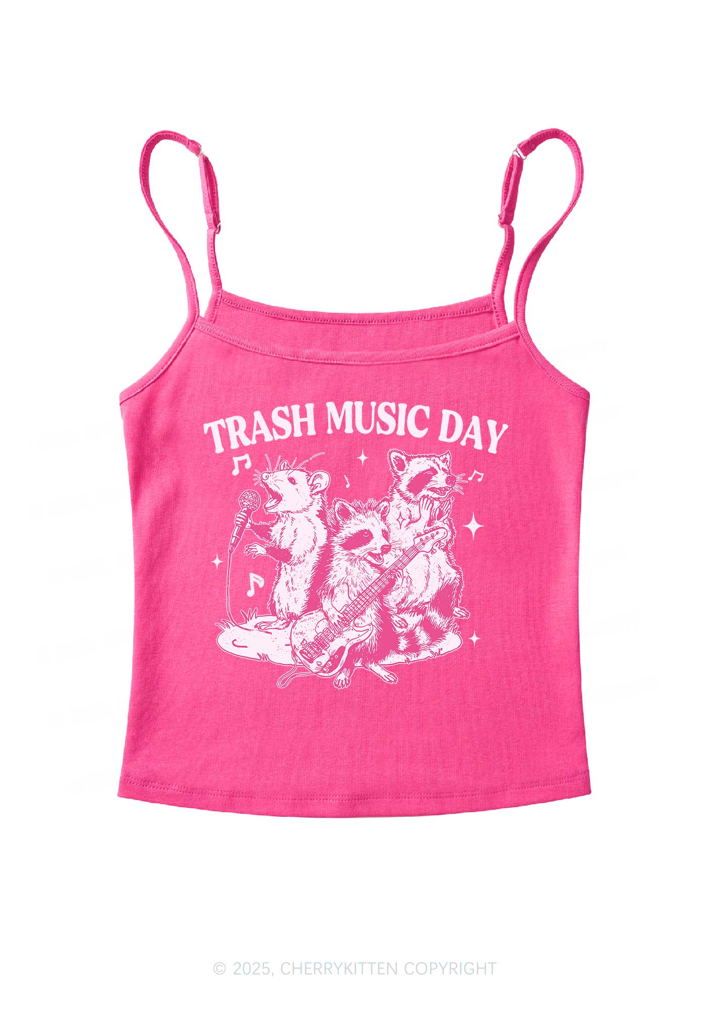Trash Music Day Y2K Spaghetti Strap Cami Cherrykitten