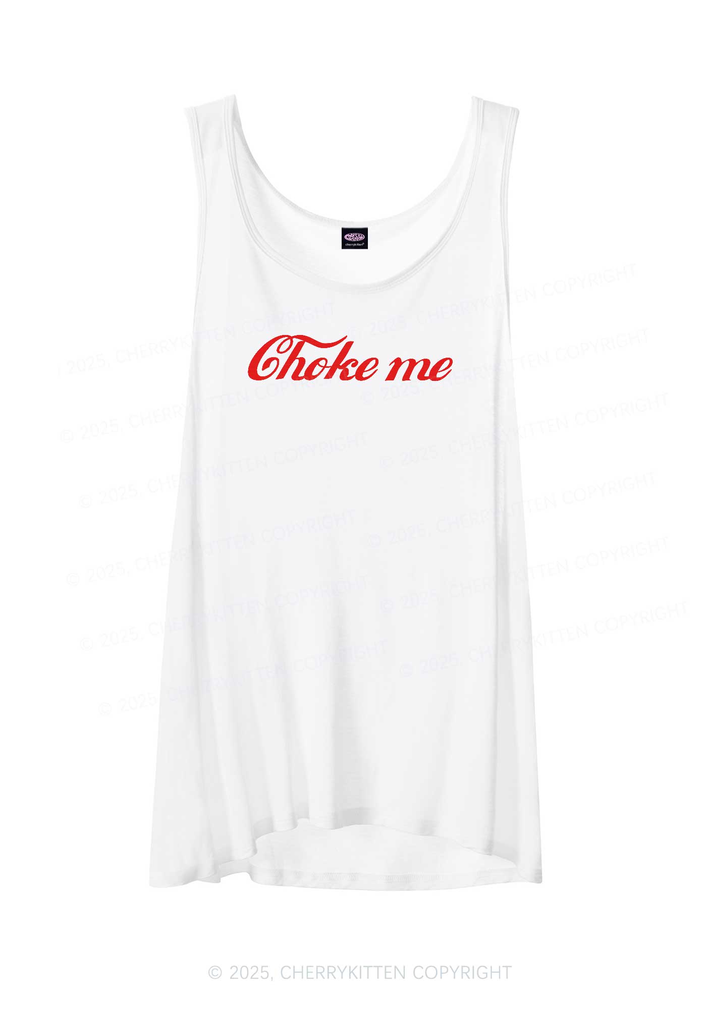 Choke Me Y2K Sheer Boyfriend Tank Cherrykitten