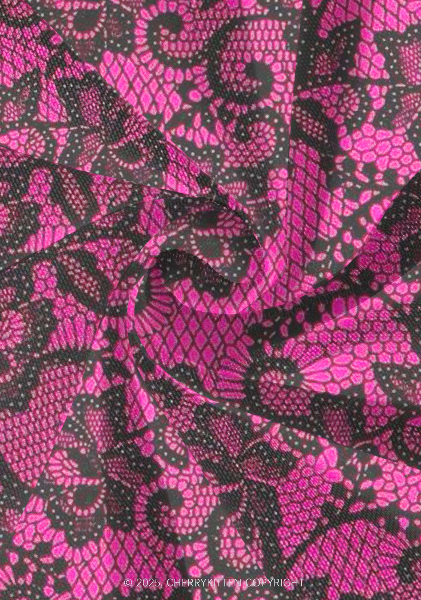 Pink Lace Flowers Y2K Print Mini Layered Skirt Cherrykitten