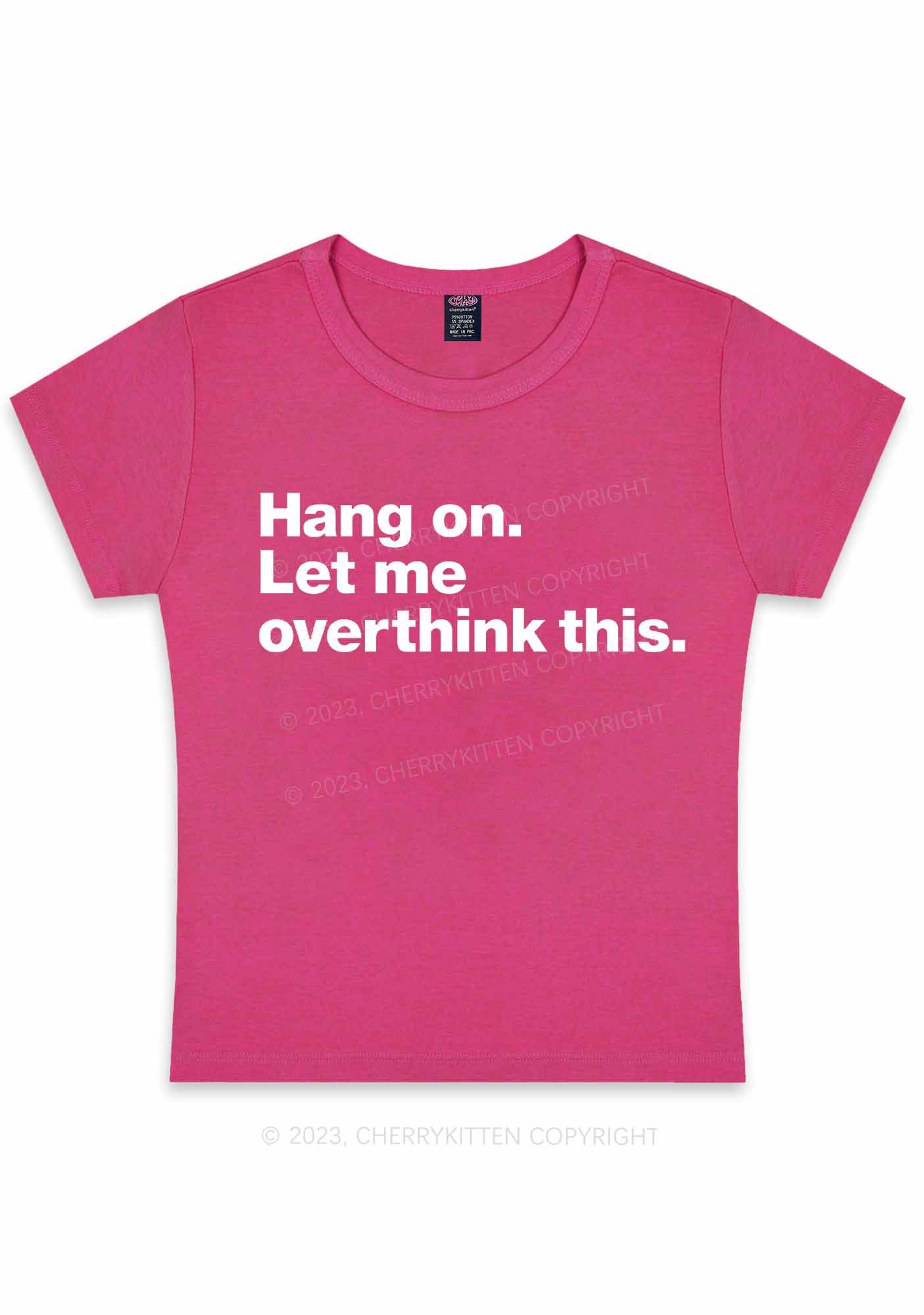 Curvy Let Me Overthink This Y2K Baby Tee Cherrykitten