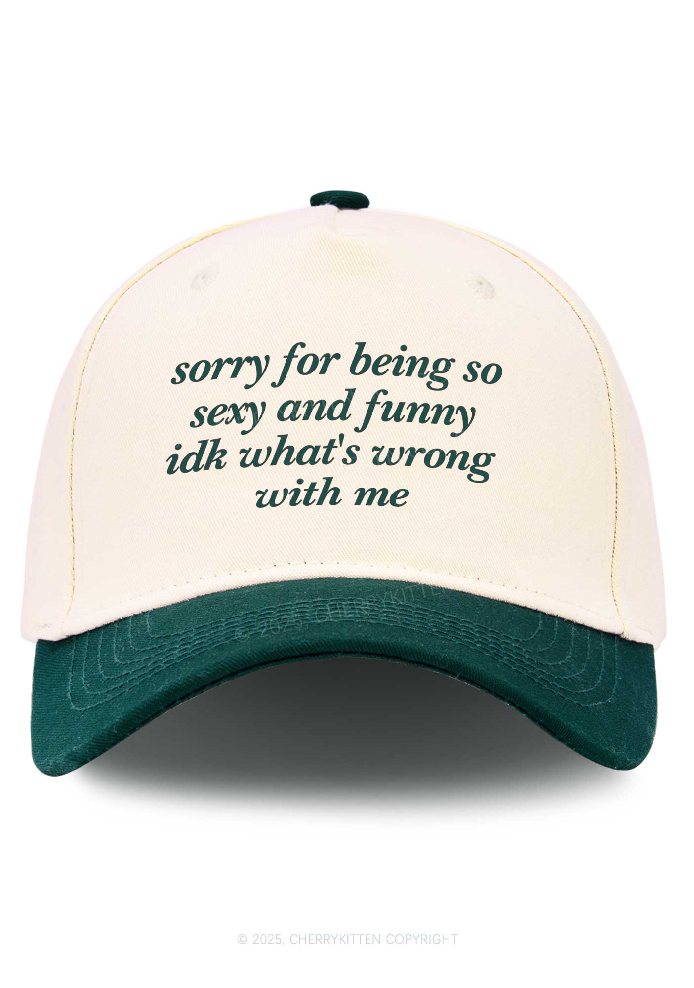 Sorry For Being So Funny Y2K Color Block Baseball Cap Cherrykitten