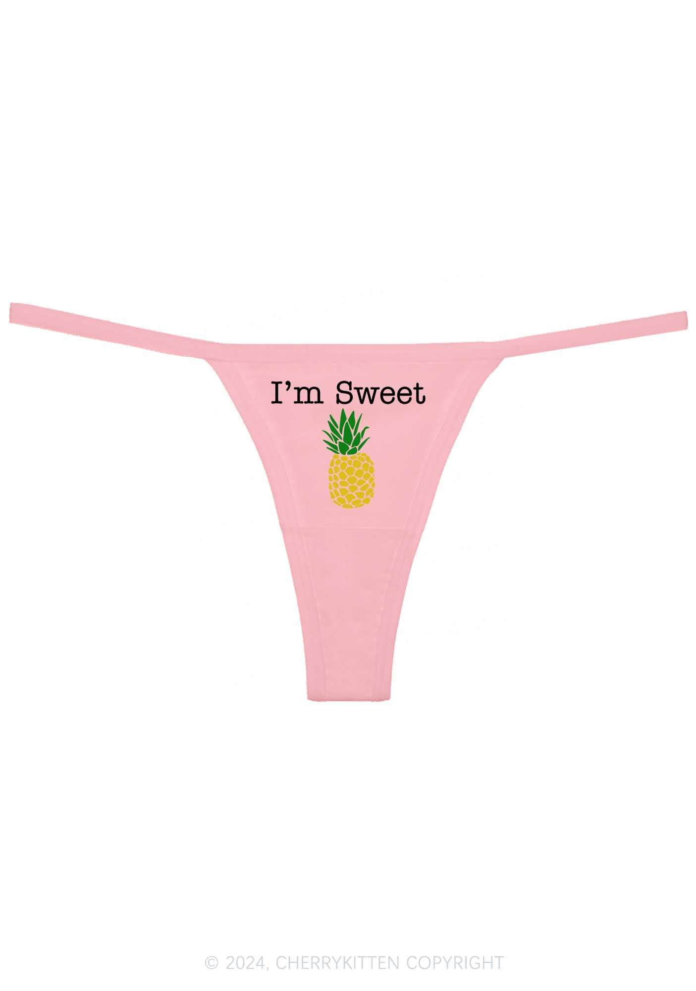 Sweet Pineapple Y2K Flat String Thong Cherrykitten