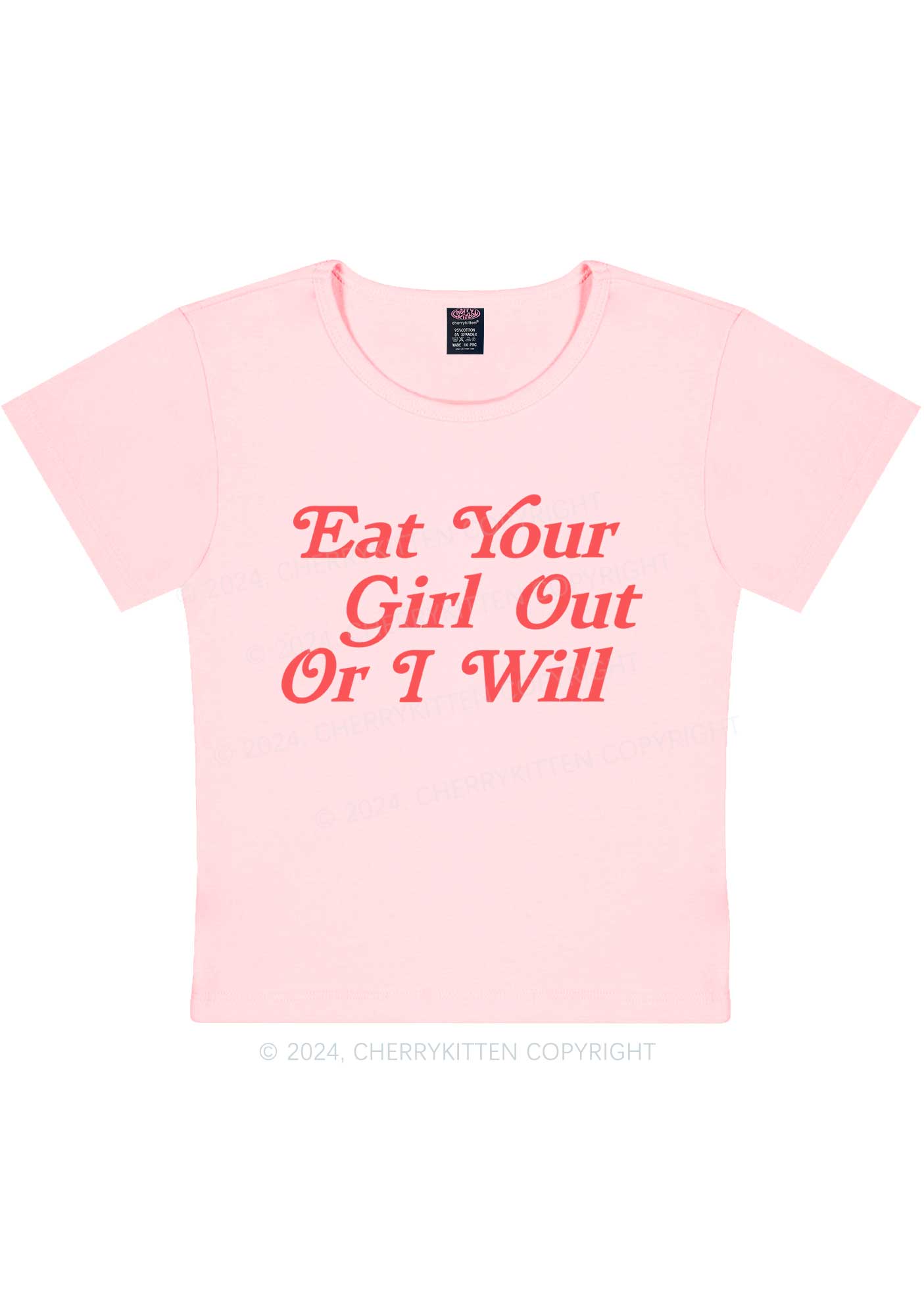 Eat Your Girl Out Y2K Baby Tee Cherrykitten