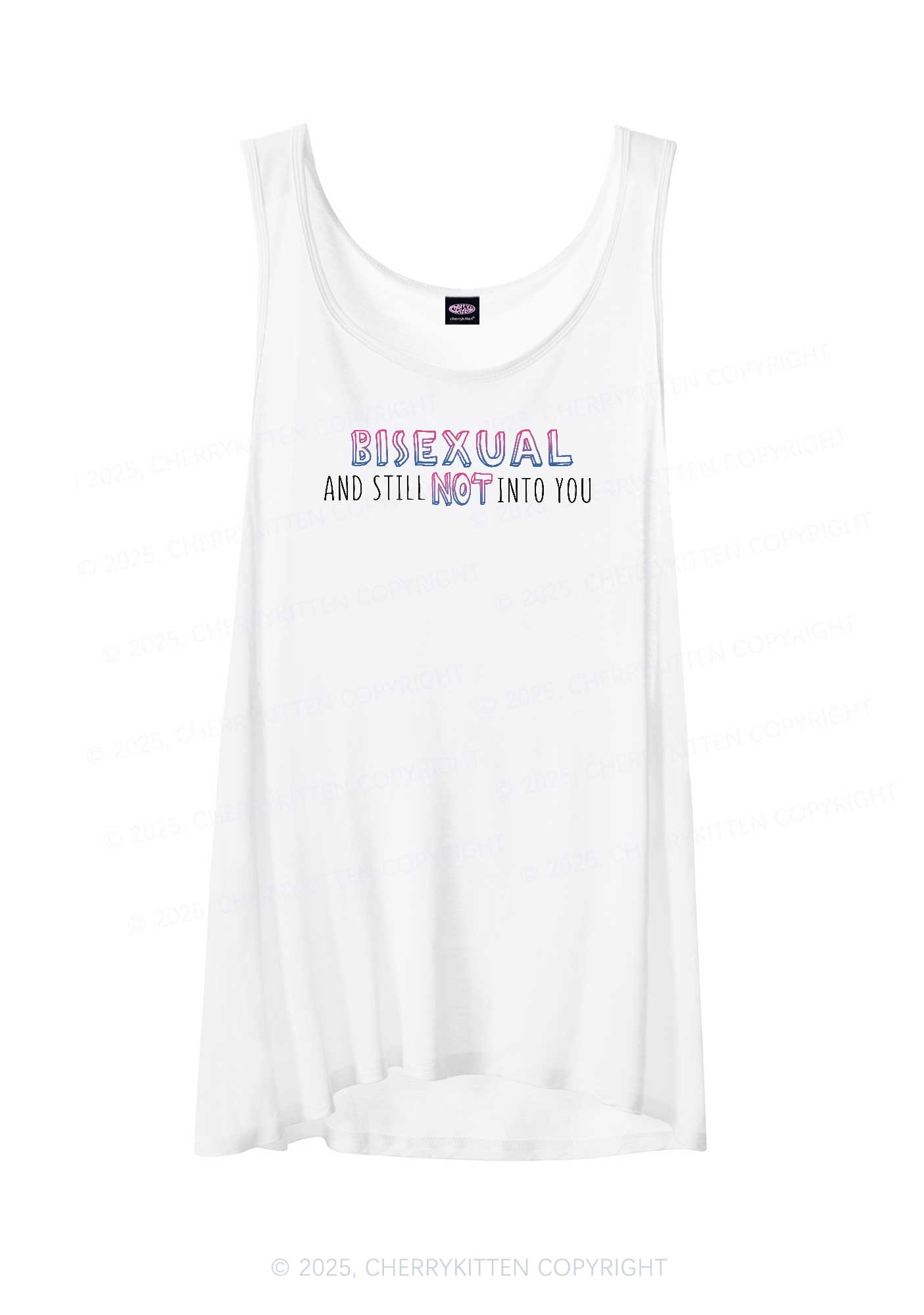 Bisexual And Still Not Into You Pride Y2K Sheer Boyfriend Tank Cherrykitten