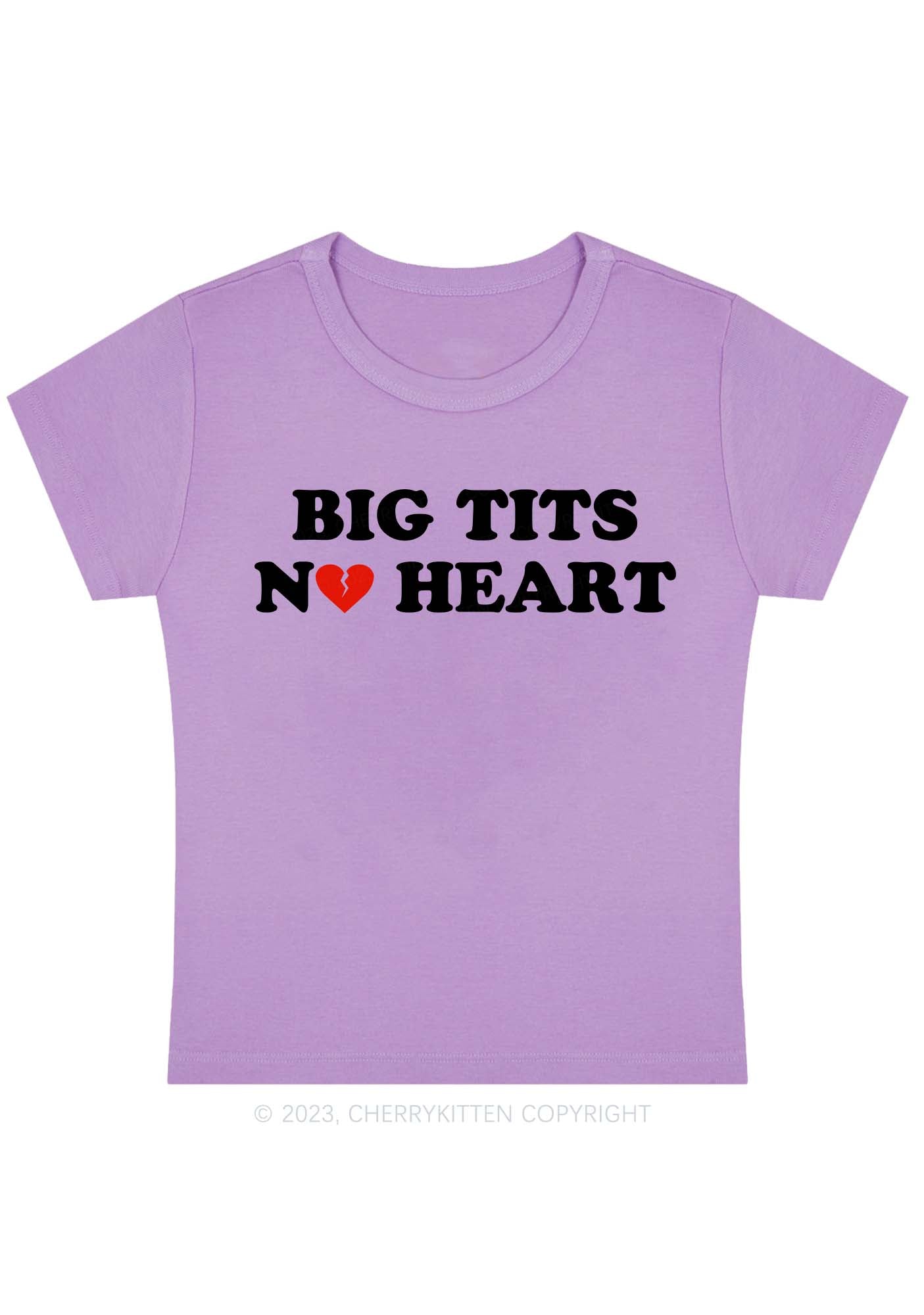 Big Txts No Heart Y2K Baby Tee Cherrykitten