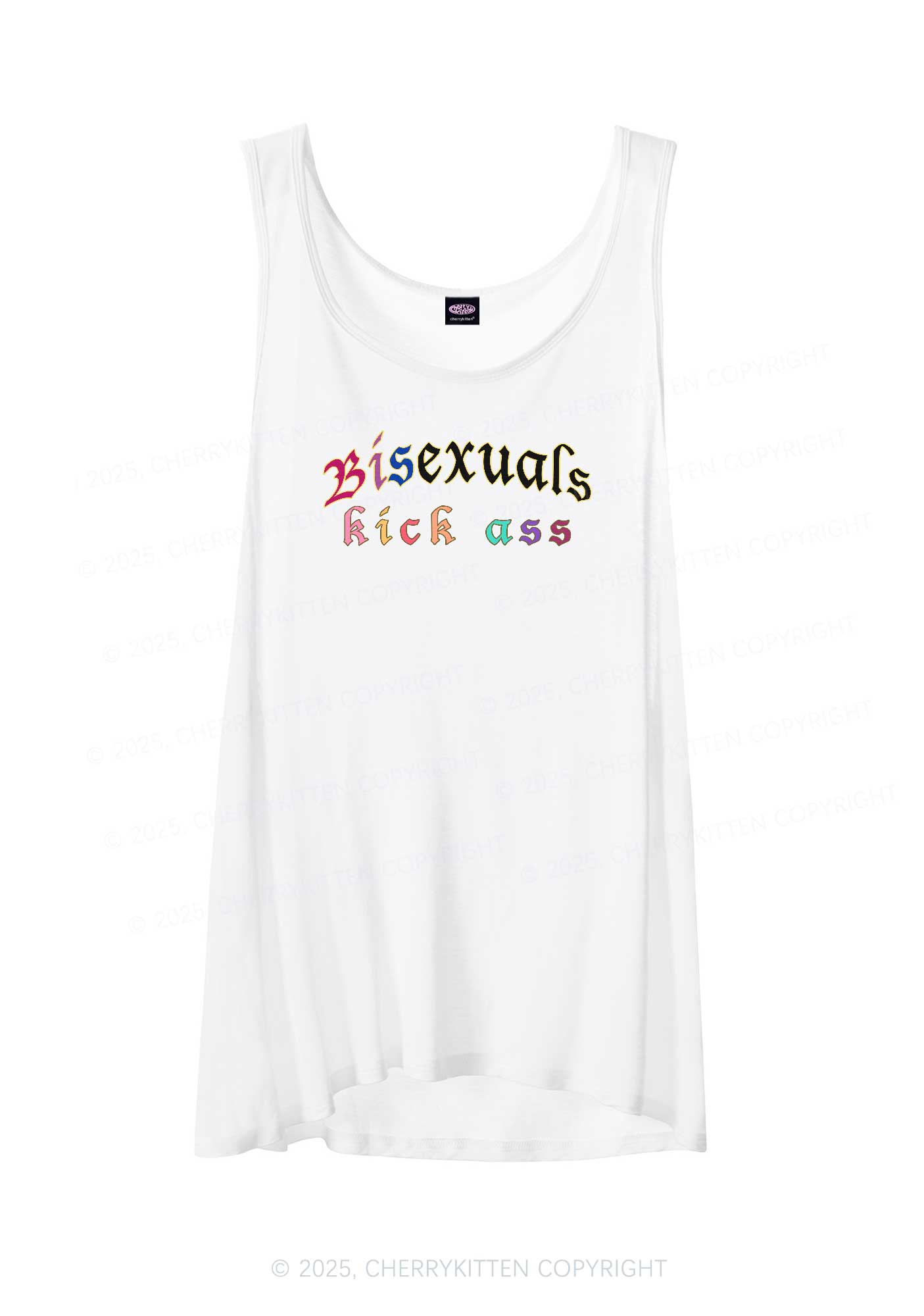 Bisexuals Kick Axx Pride Y2K Sheer Boyfriend Tank Cherrykitten