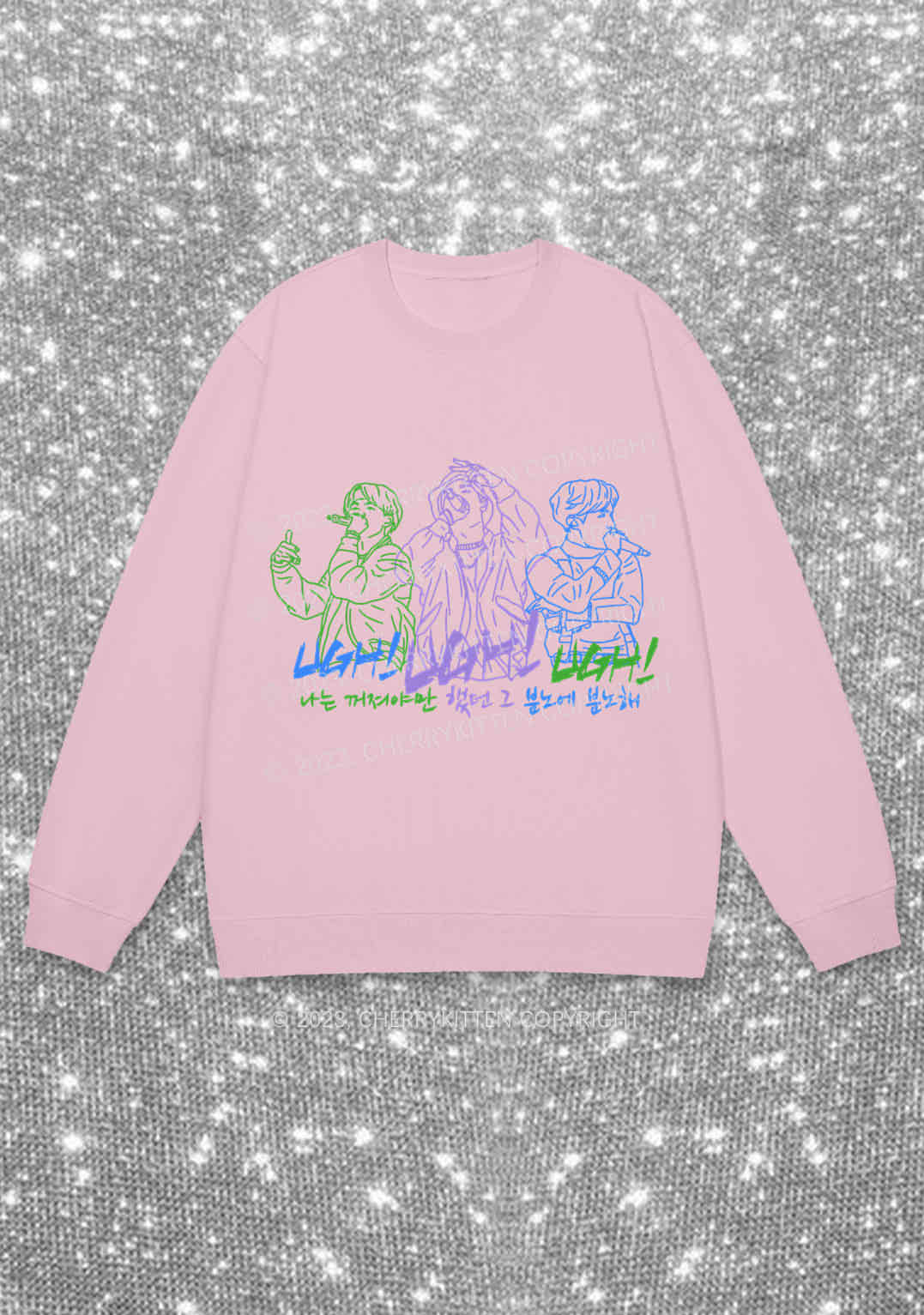 UGH Bangtan Rapline Kpop Y2K Sweatshirt Cherrykitten